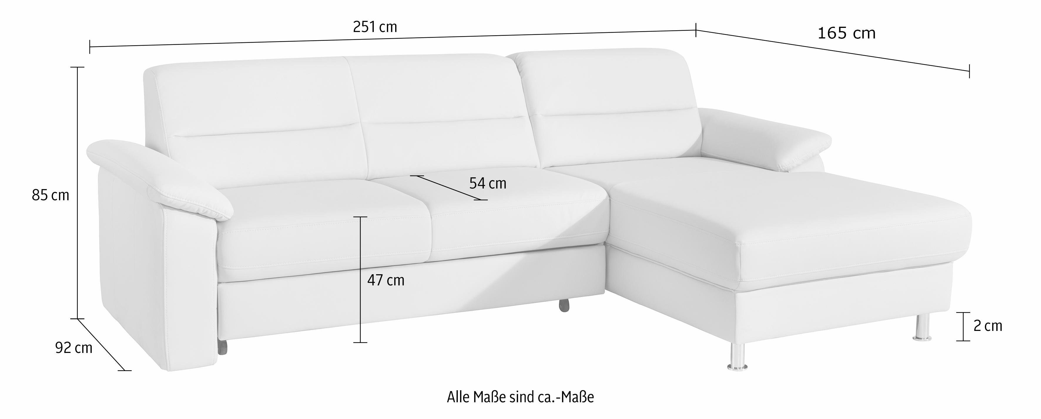 sit&more Hoekbank Ascara L-vorm inclusief boxspring/binnenveringsinterieur, naar keuze met slaapfunctie