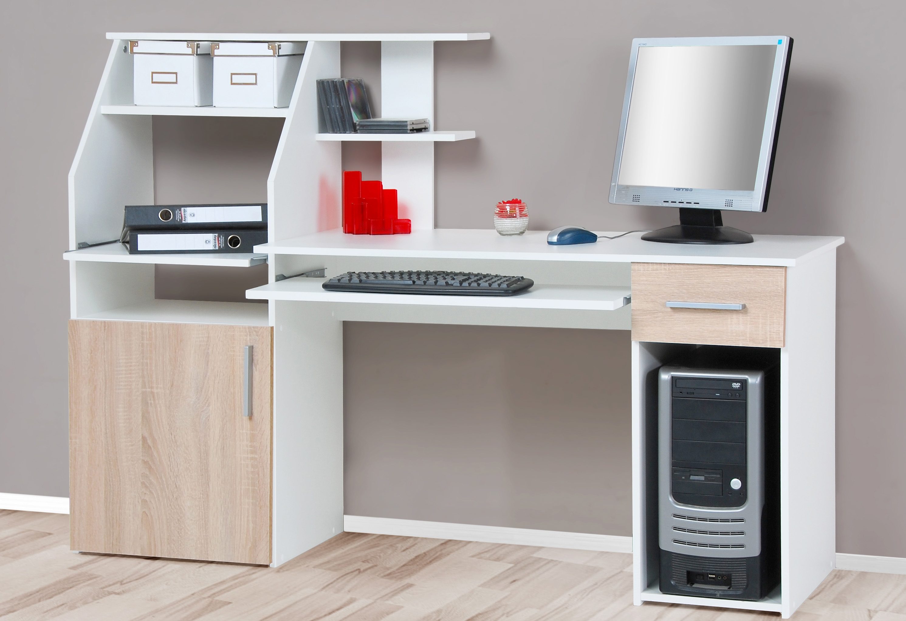 VOGL Möbelfabrik Bureau Don met uittrekplank voor het toetsenbord, made in germany