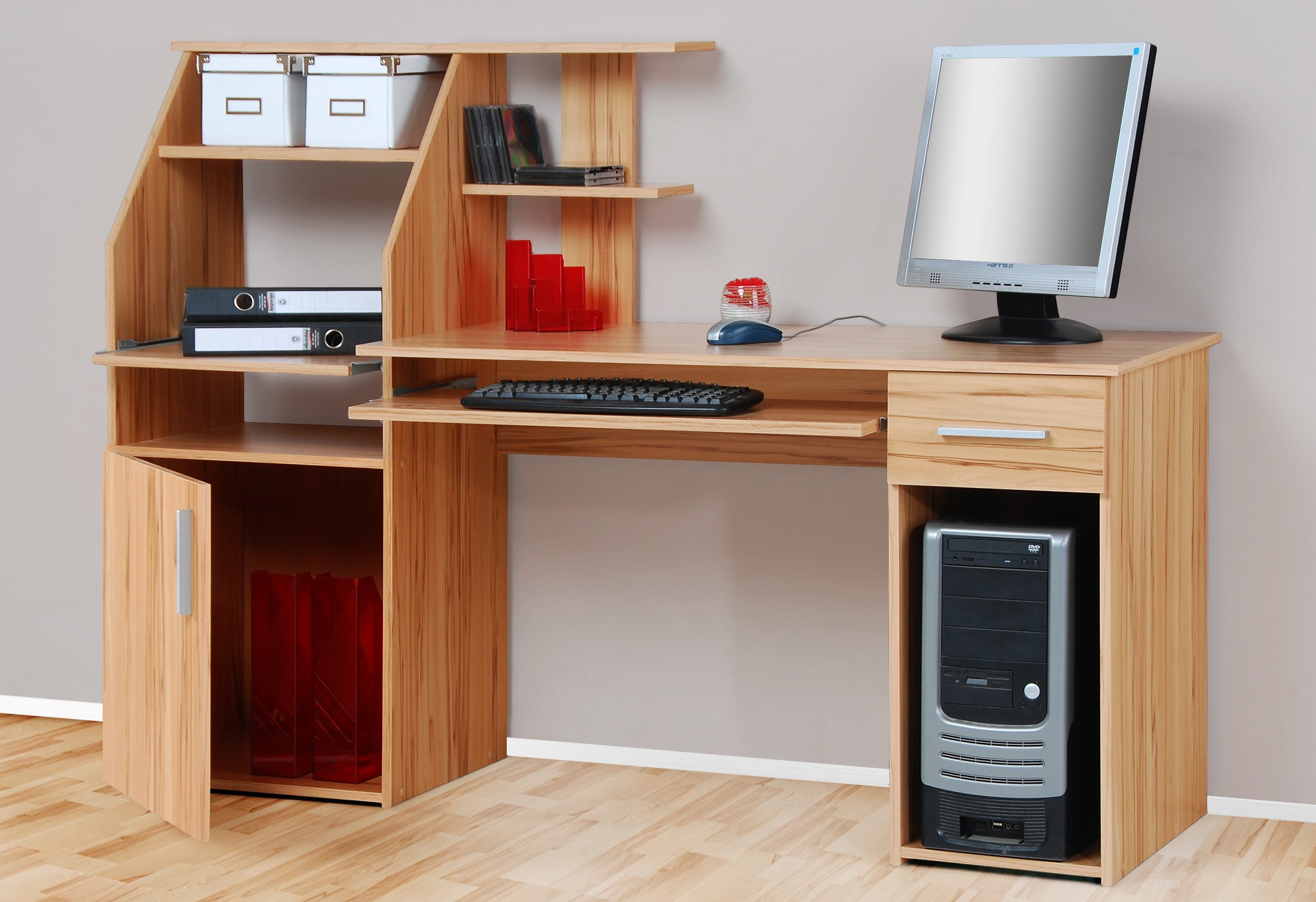VOGL Möbelfabrik Bureau Don met uittrekplank voor het toetsenbord, made in germany