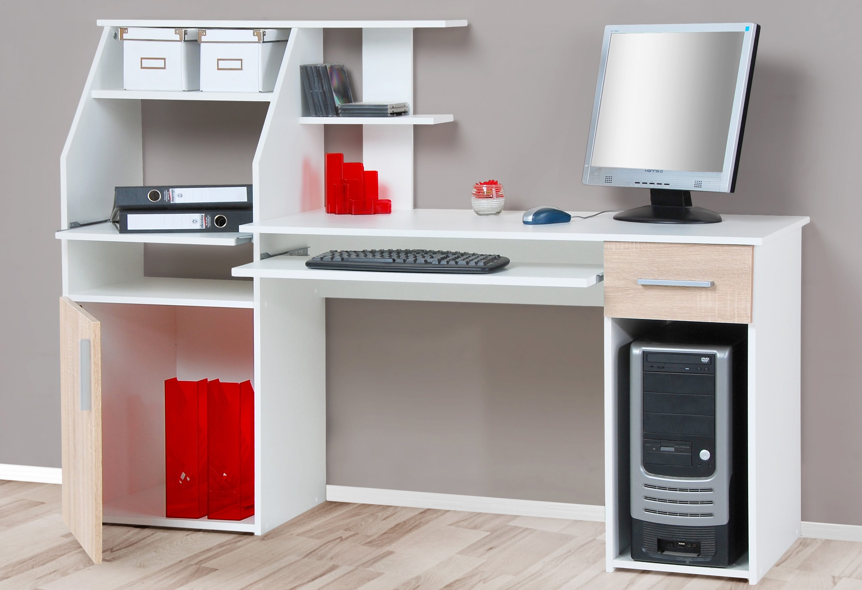 VOGL Möbelfabrik Bureau Don met uittrekplank voor het toetsenbord, made in germany