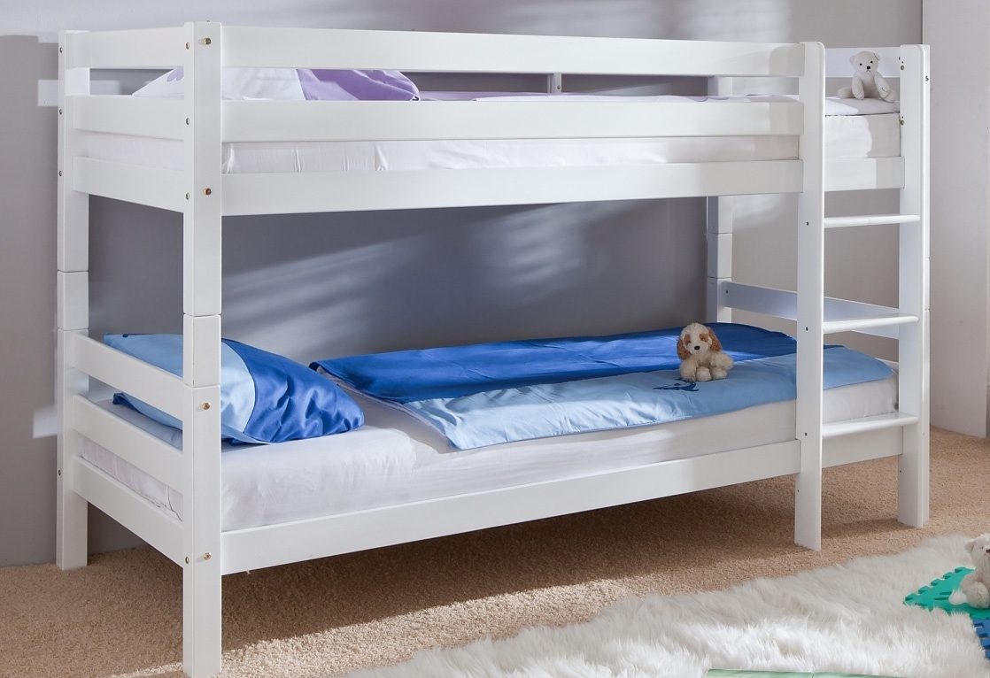 Relita Stapelbed Björn met oprolbare lattenbodem, om te bouwen tot 2 eenpersoonsbedden, massief beuken, 2 versies