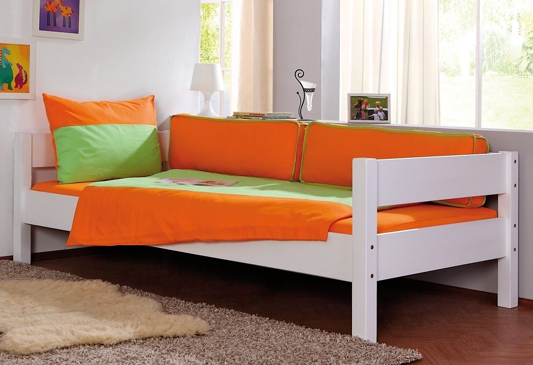 Relita Massief houten ledikant NIK massief beuken, incl. oprolbare lattenbodem, optioneel met matras bedden wit