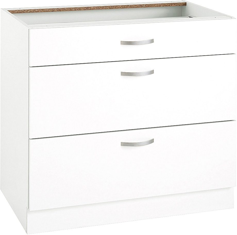 wiho Küchen Onderkast Flexi Breedte 90-130 cm onderkasten wit