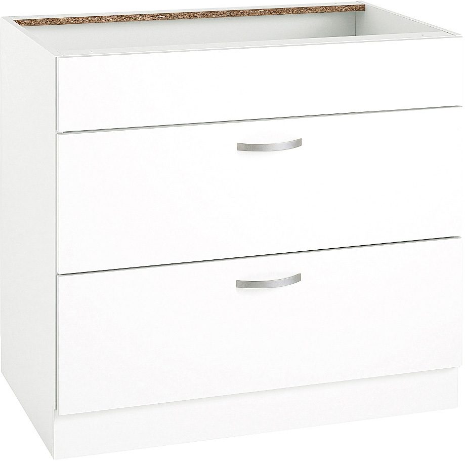 wiho Küchen Onderkast Flexi Breedte 90-130 cm onderkasten wit