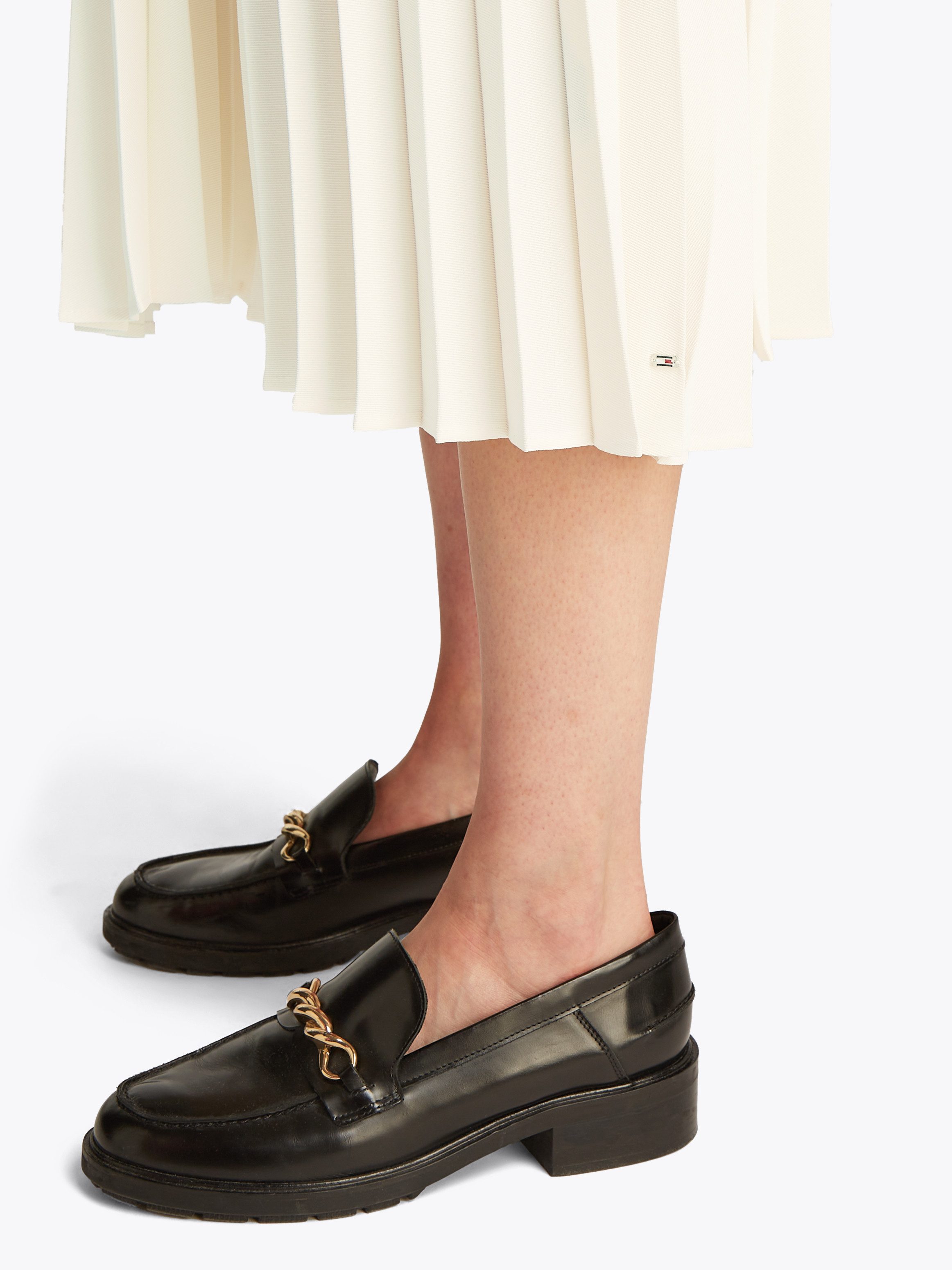 Tommy Hilfiger Plissérok FLUID PLEATED PULL ON MIDI SKIRT