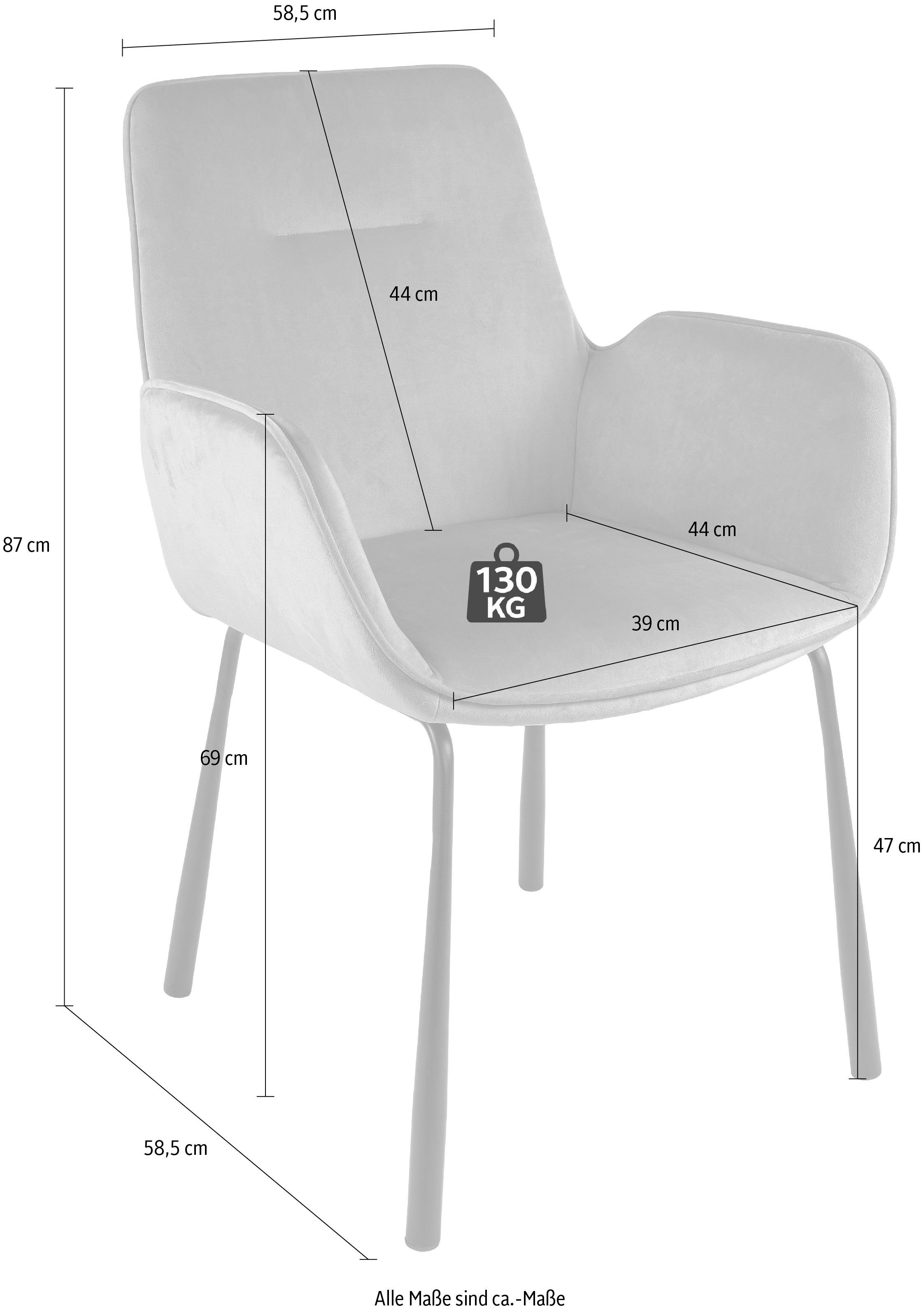 Kayoom Stoel Eliot 125, retro-stoel, elegant ontwerp in eenvoudige uitvoering (1 stuk)