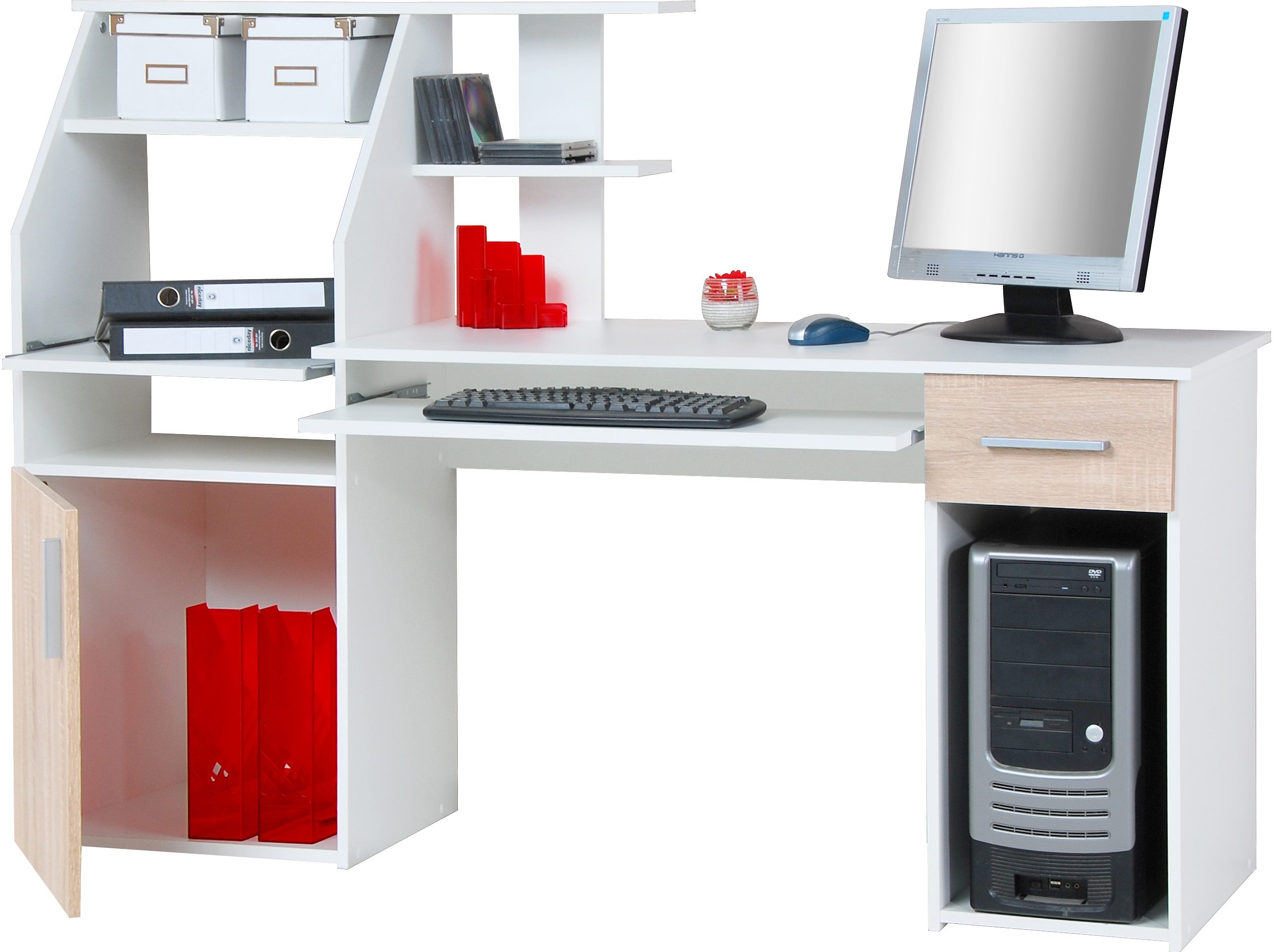 VOGL Möbelfabrik Bureau Don met uittrekplank voor het toetsenbord, made in germany