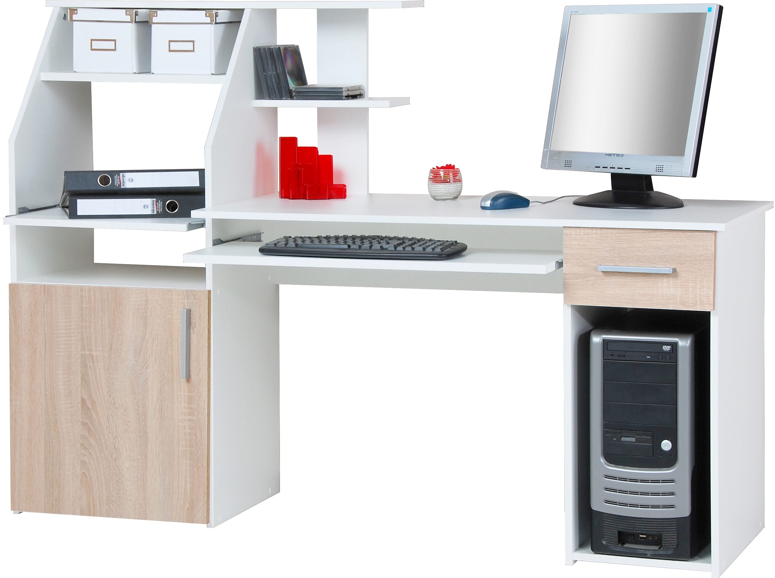 VOGL Möbelfabrik Bureau Don met uittrekplank voor het toetsenbord, made in germany
