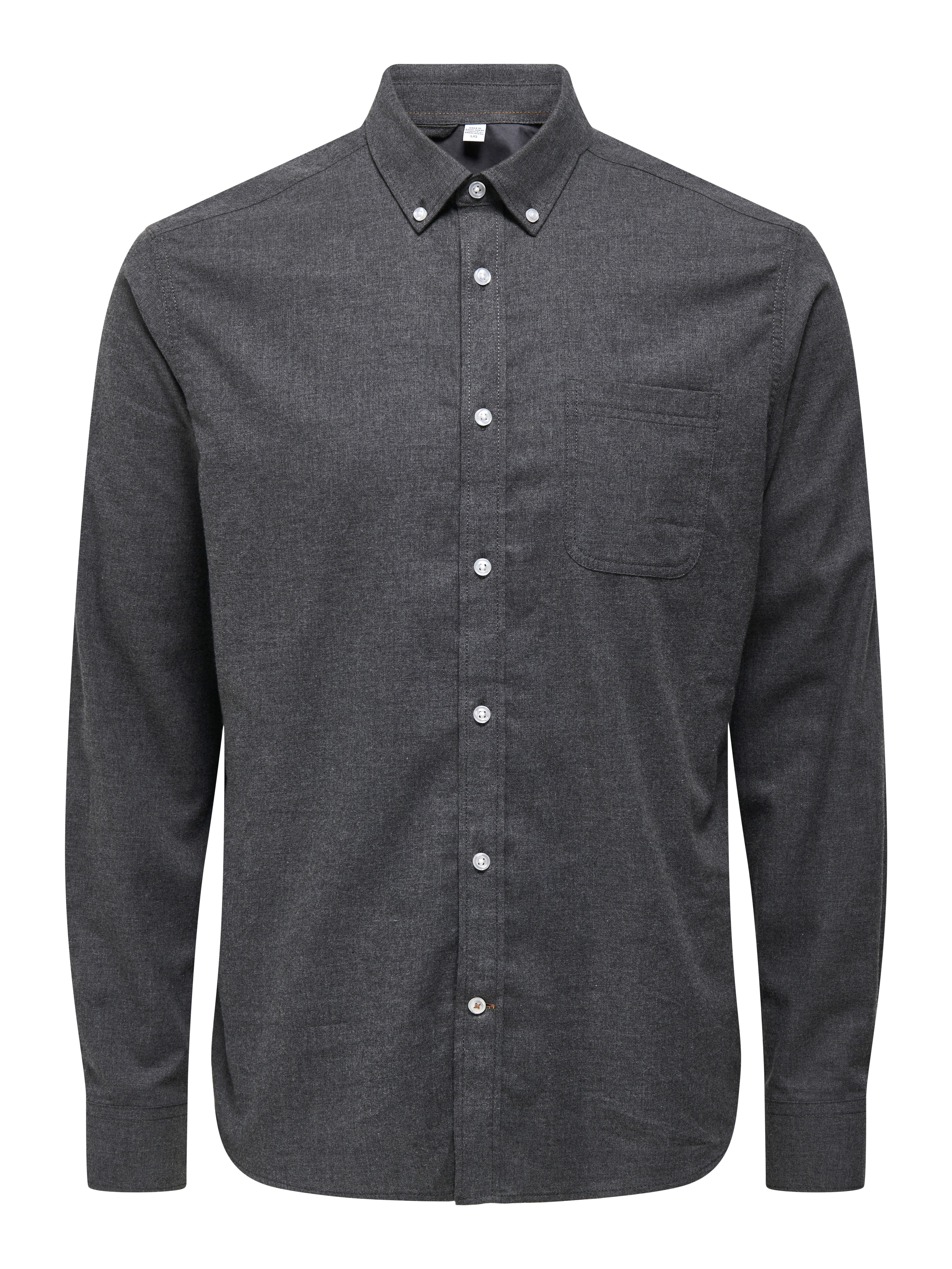 ONLY & SONS Overhemd met lange mouwen ONSROAD LIFE REG MELANGE LS SHIRT NOOS