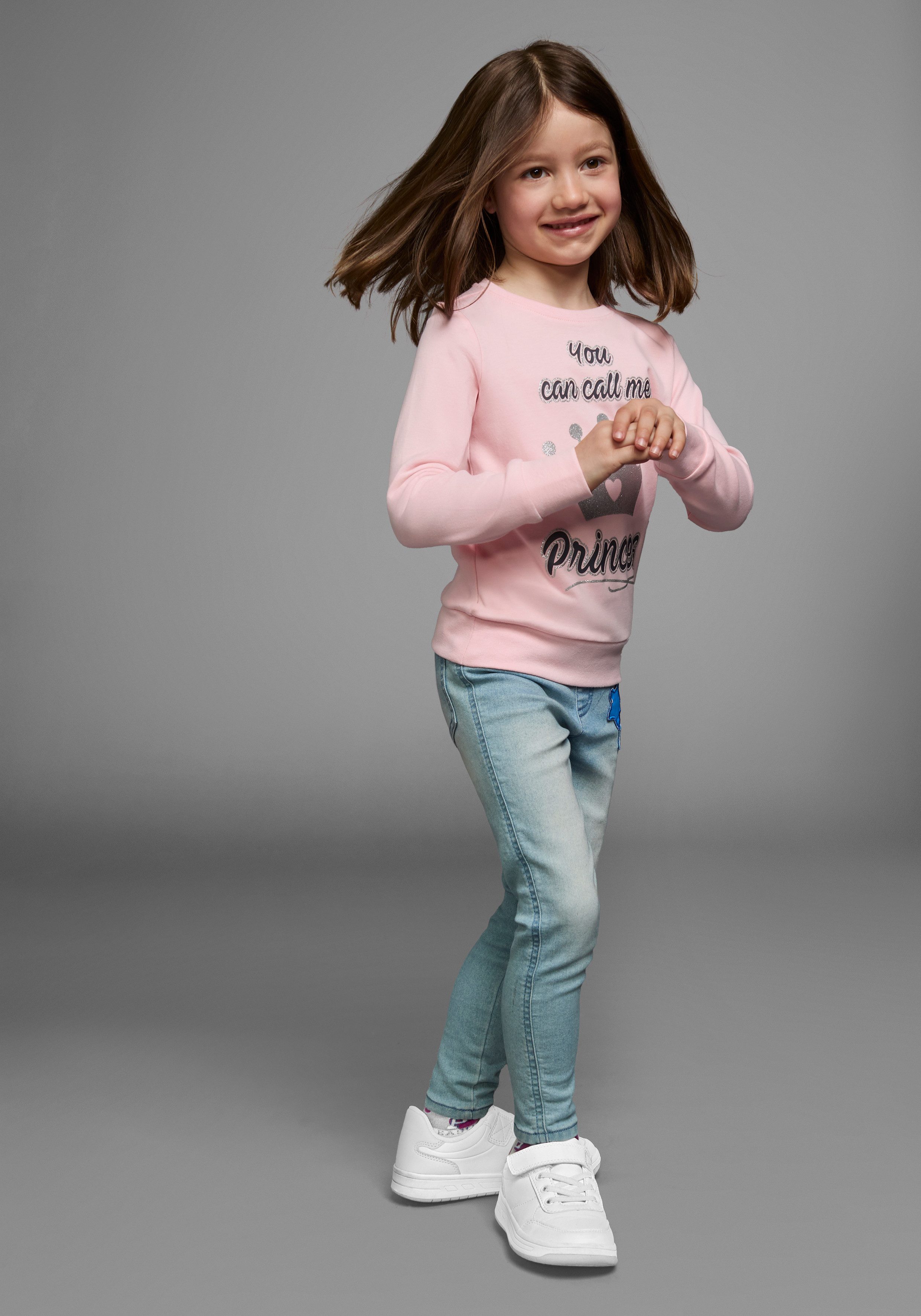 KIDSWORLD Shirt met lange mouwen YOU CAN CALL ME PRINCESS Lange mouwen, basic pasvorm, bedrukt, ronde hals