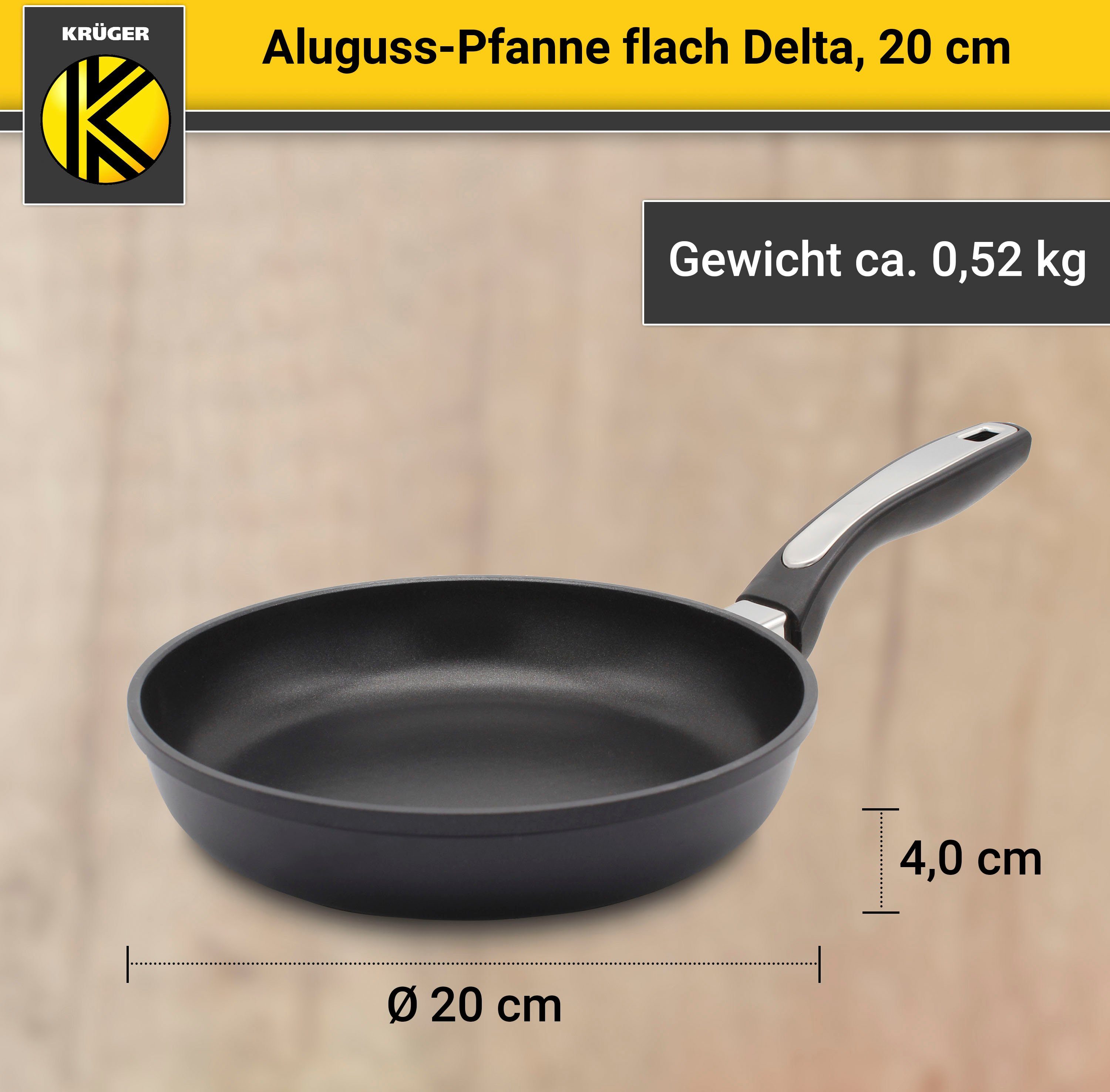 Krüger Koekenpan Gietaluminium koekenpan plat delta (1-delig)