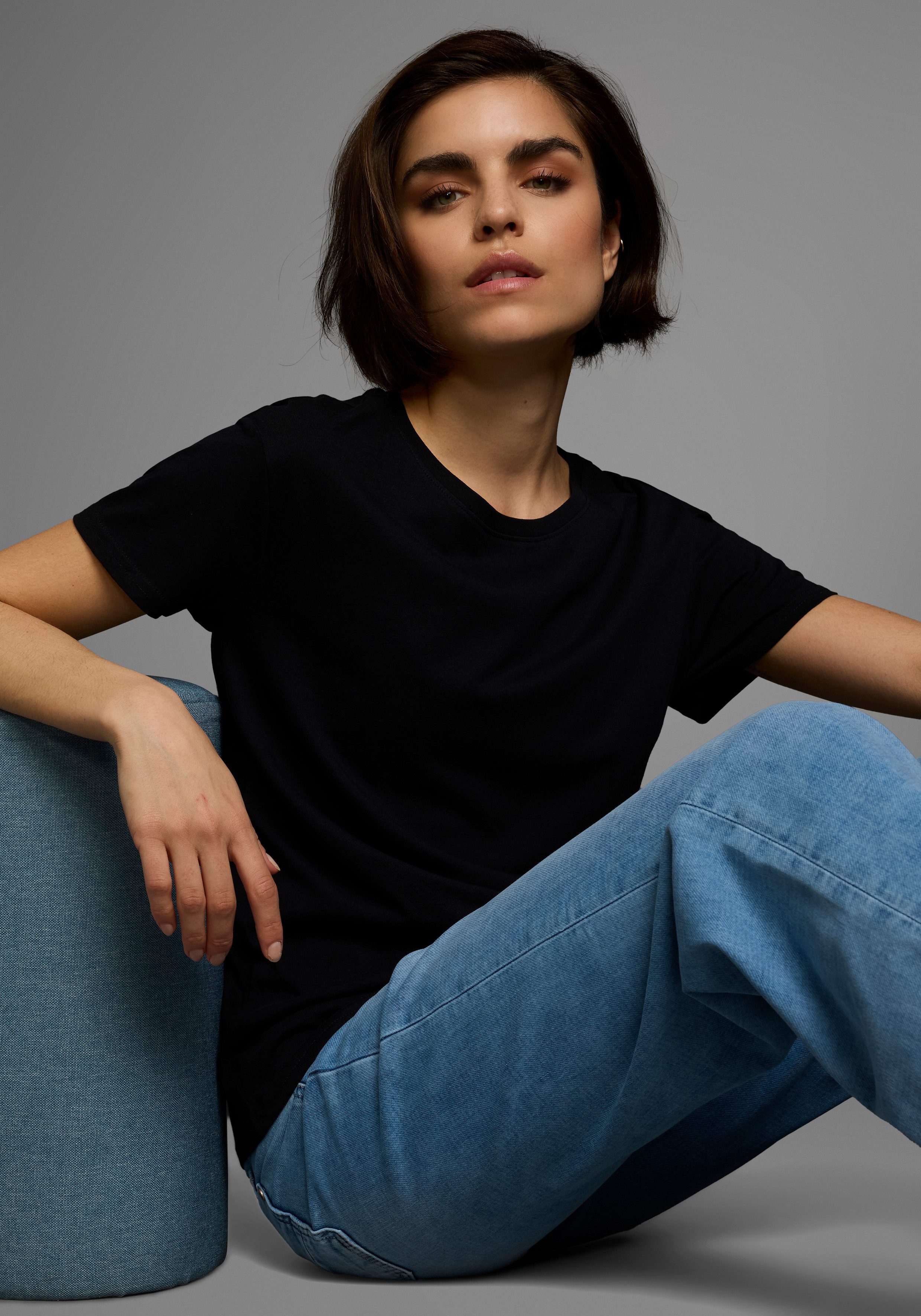 AJC T-shirt oversized pasvorm, basic, van katoen