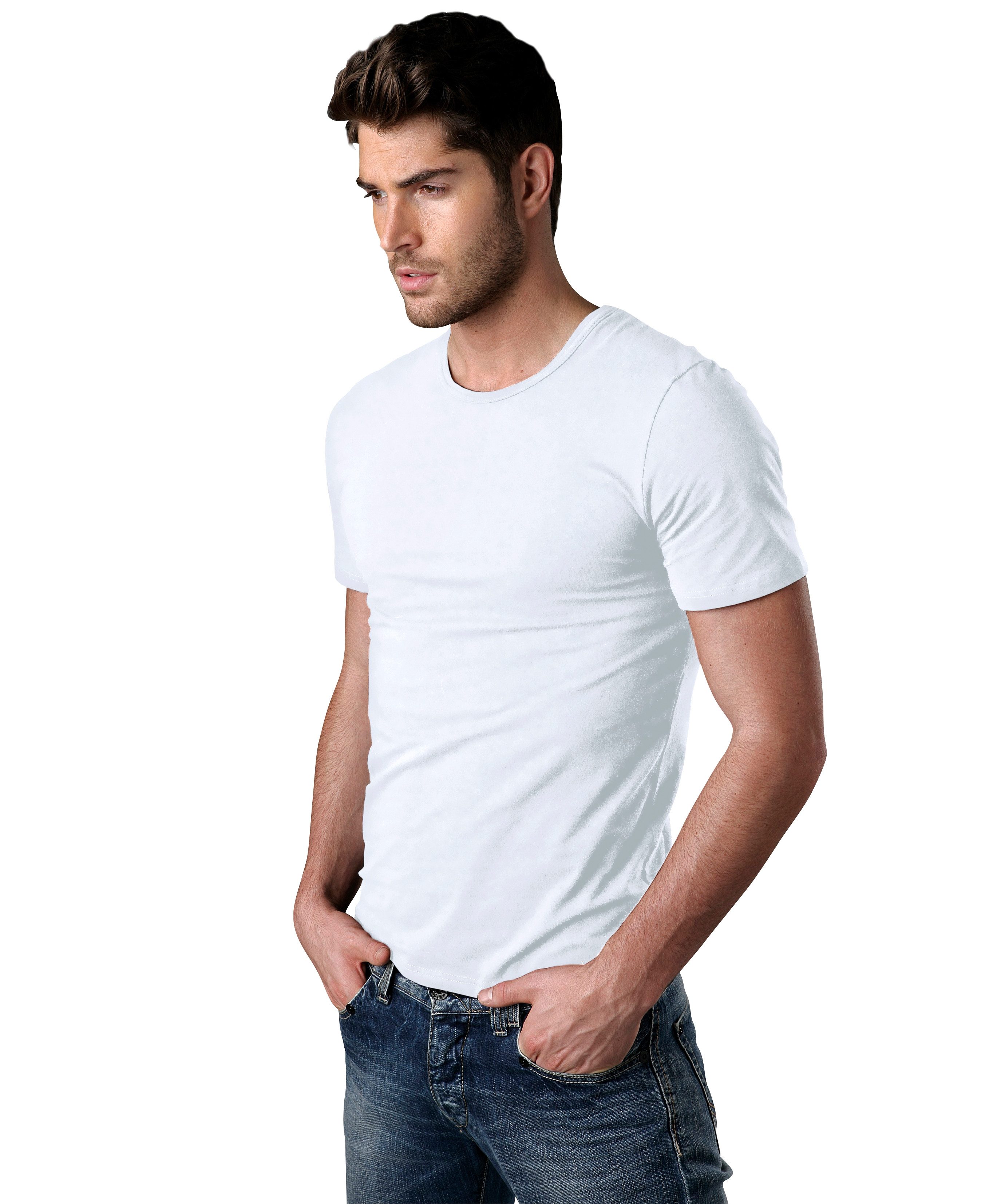 H.I.S T-shirt met ronde hals perfect als ondershirt (2-delig, Set van 2)