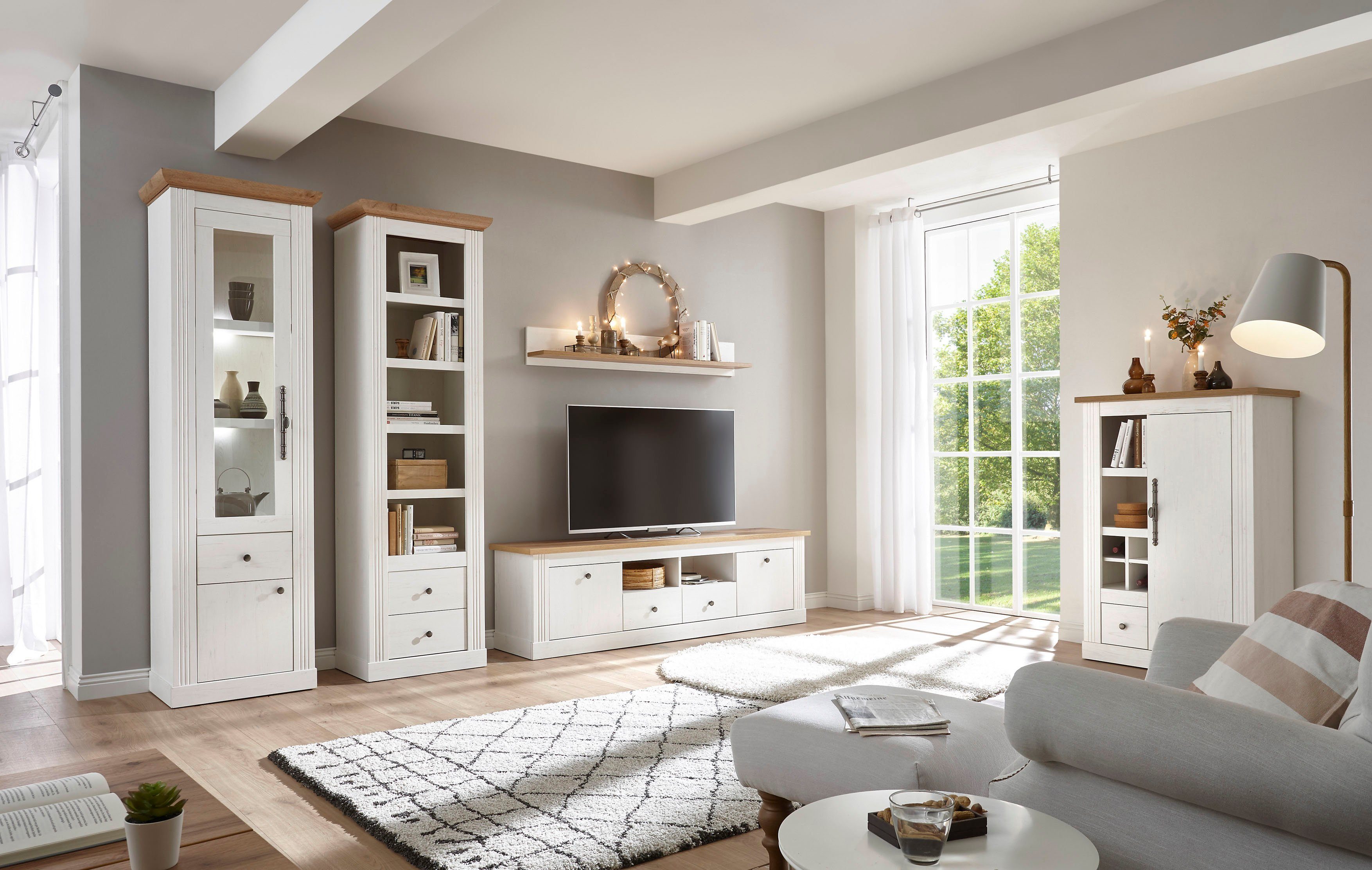 Home affaire Wandmeubel Westminster in romantische landelijke stijl (set, 4-delig)