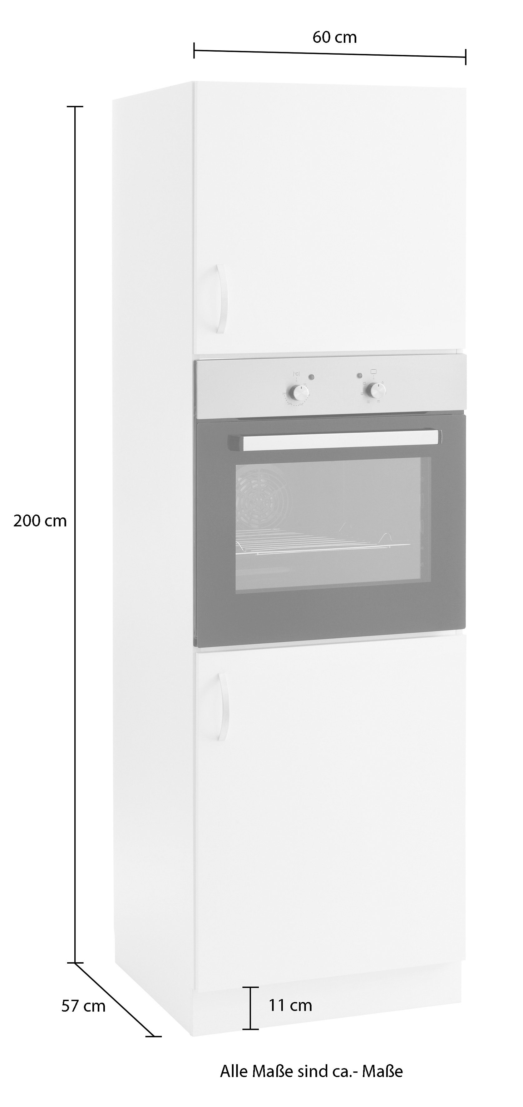 wiho Küchen Ovenombouwkast Flexi Hoogte 200 cm