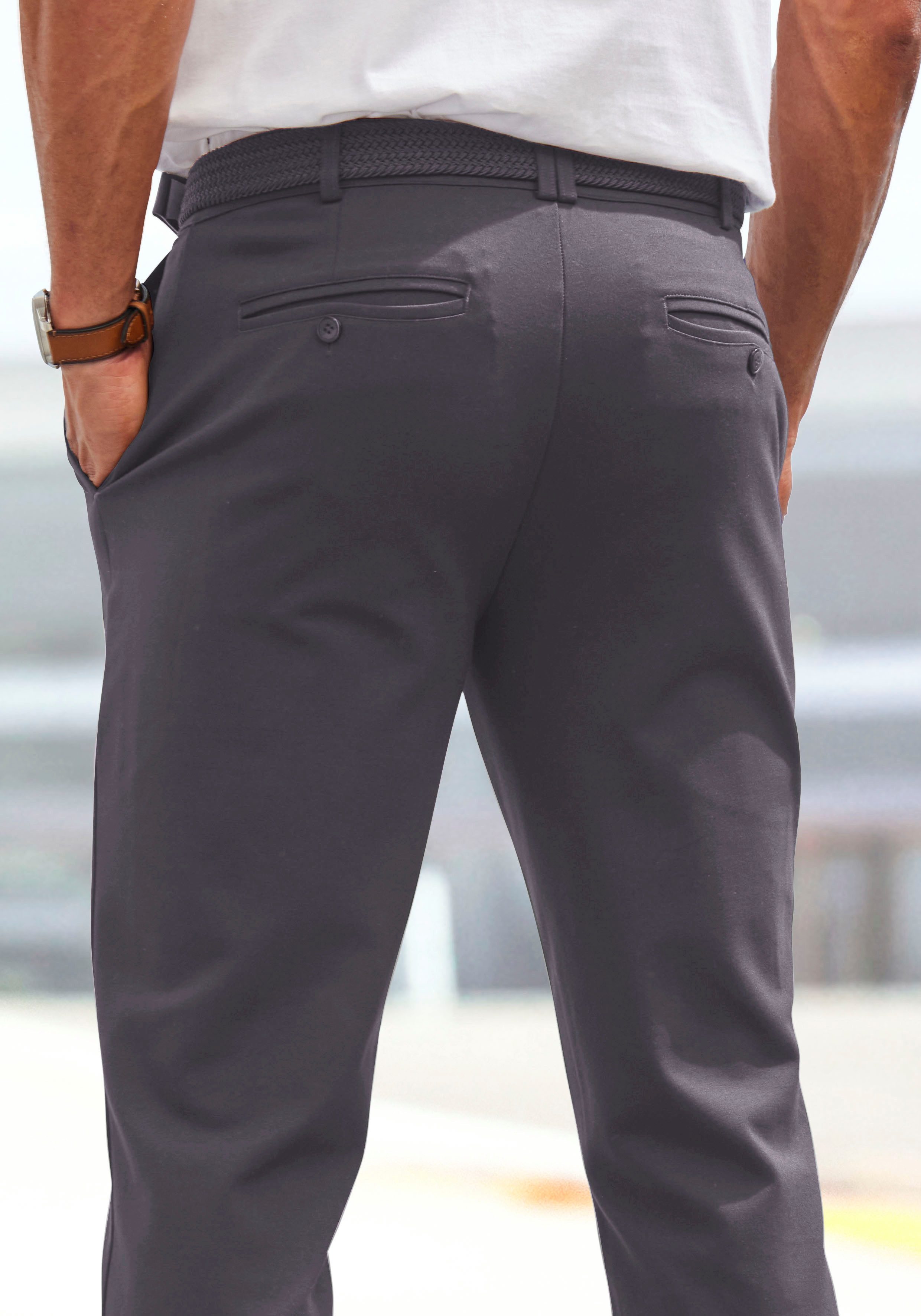 John Devin Stretchbroek Regular fit comfortabele broek van elastisch materiaal