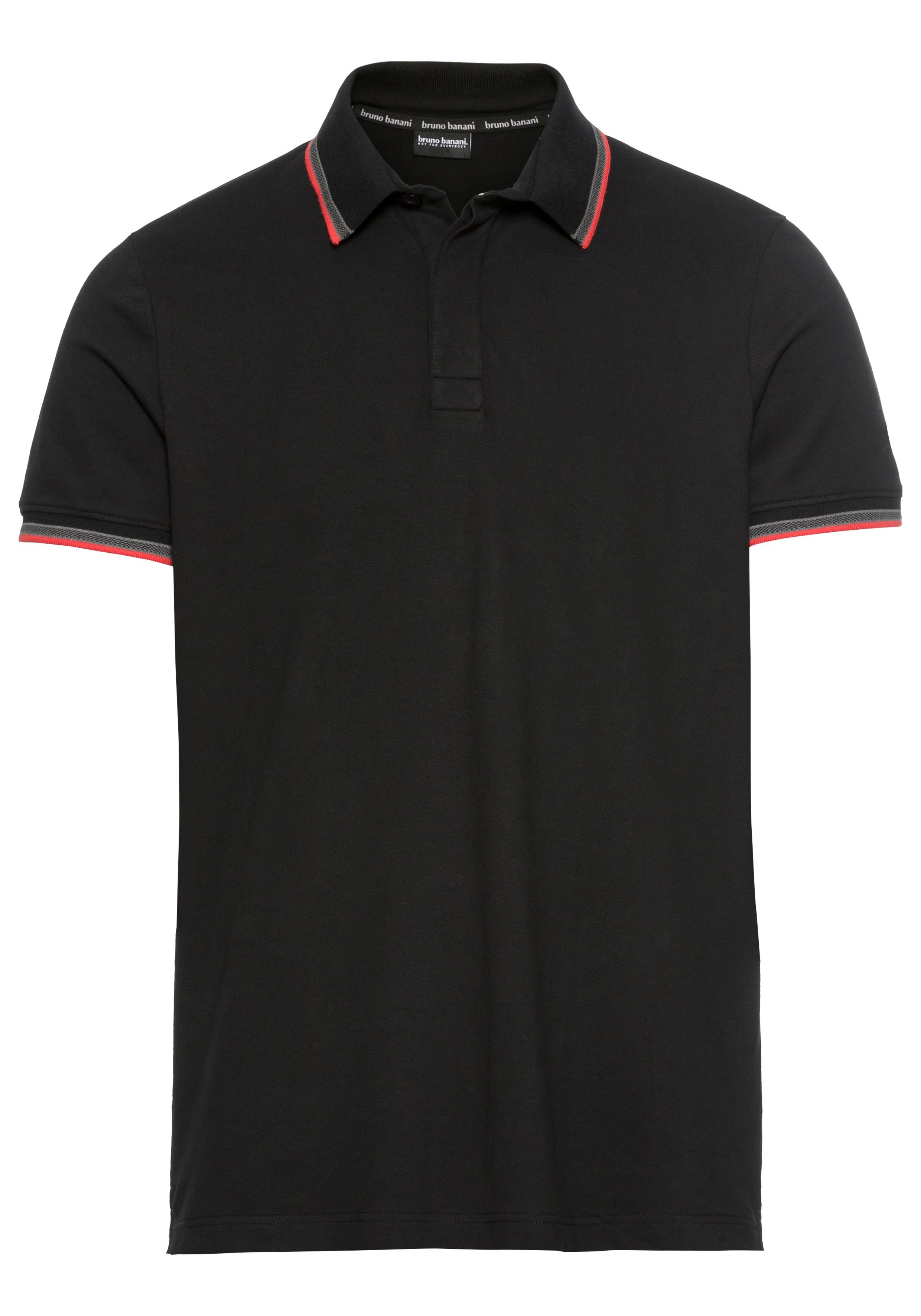 Bruno Banani Poloshirt Korte mouwen, smal gesneden, colourblocking-uitstraling