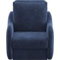 domo collection fauteuil tiny echo fauteuil met hocker (set, 2 stuks) blauw