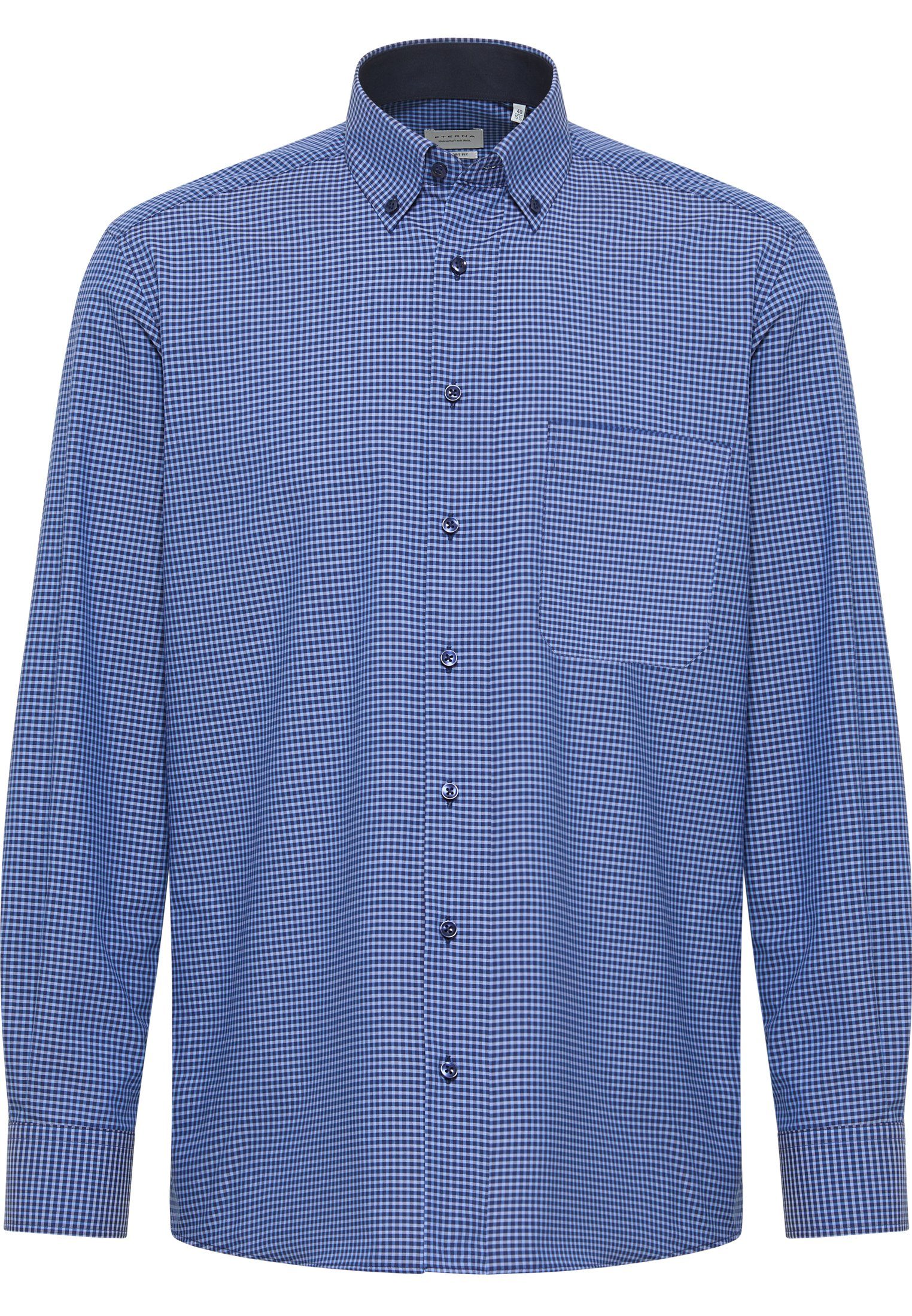 Eterna Overhemd met lange mouwen Comfort fit NON IRON (strijkvrij)