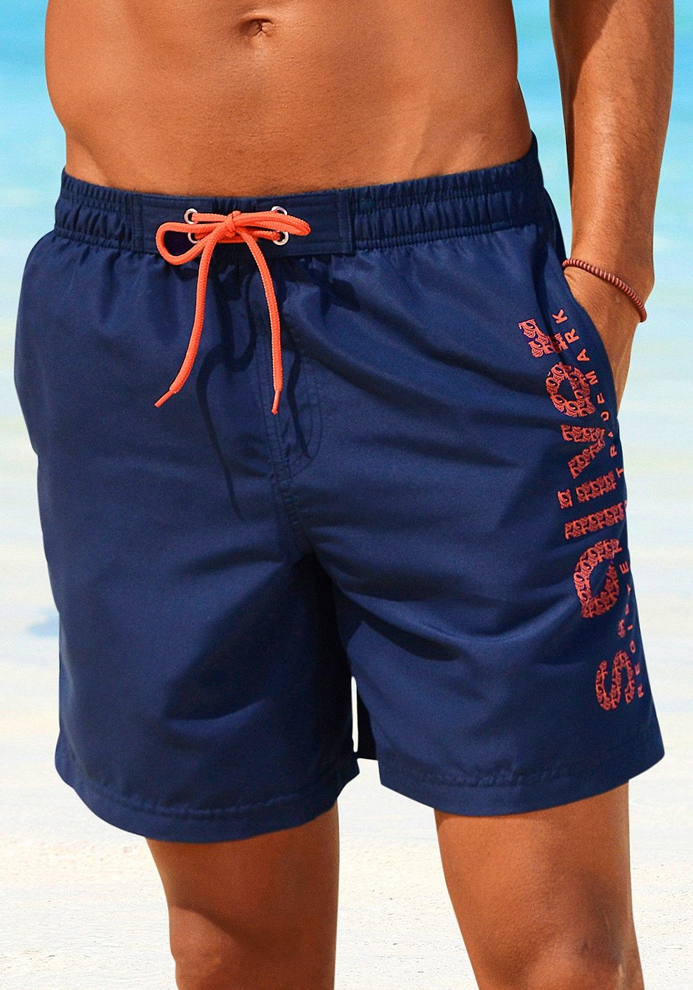 s.Oliver RED LABEL Beachwear Zwemshort met trendy logoprint