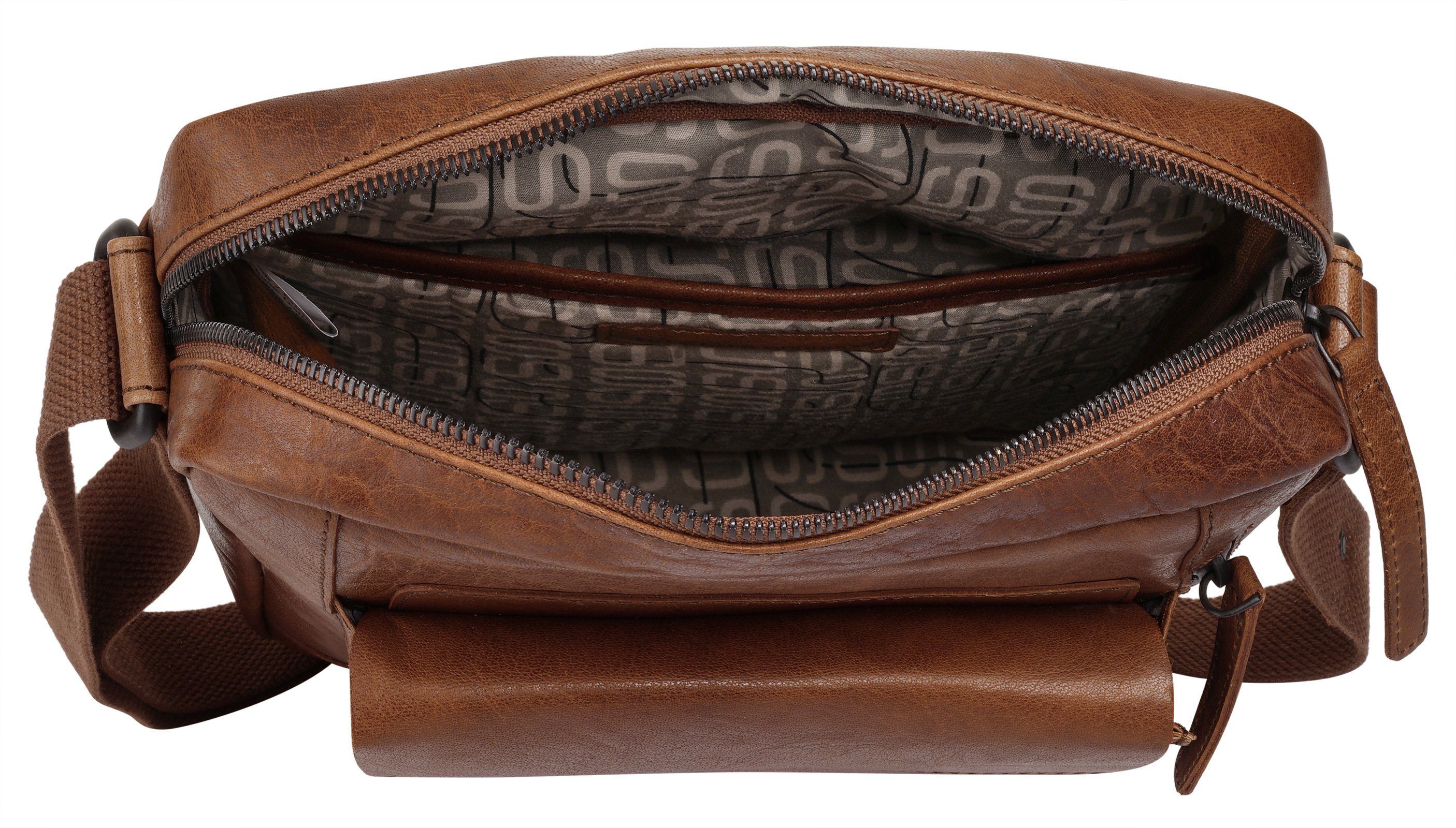 Spikes & Sparrow Schoudertas echt leder