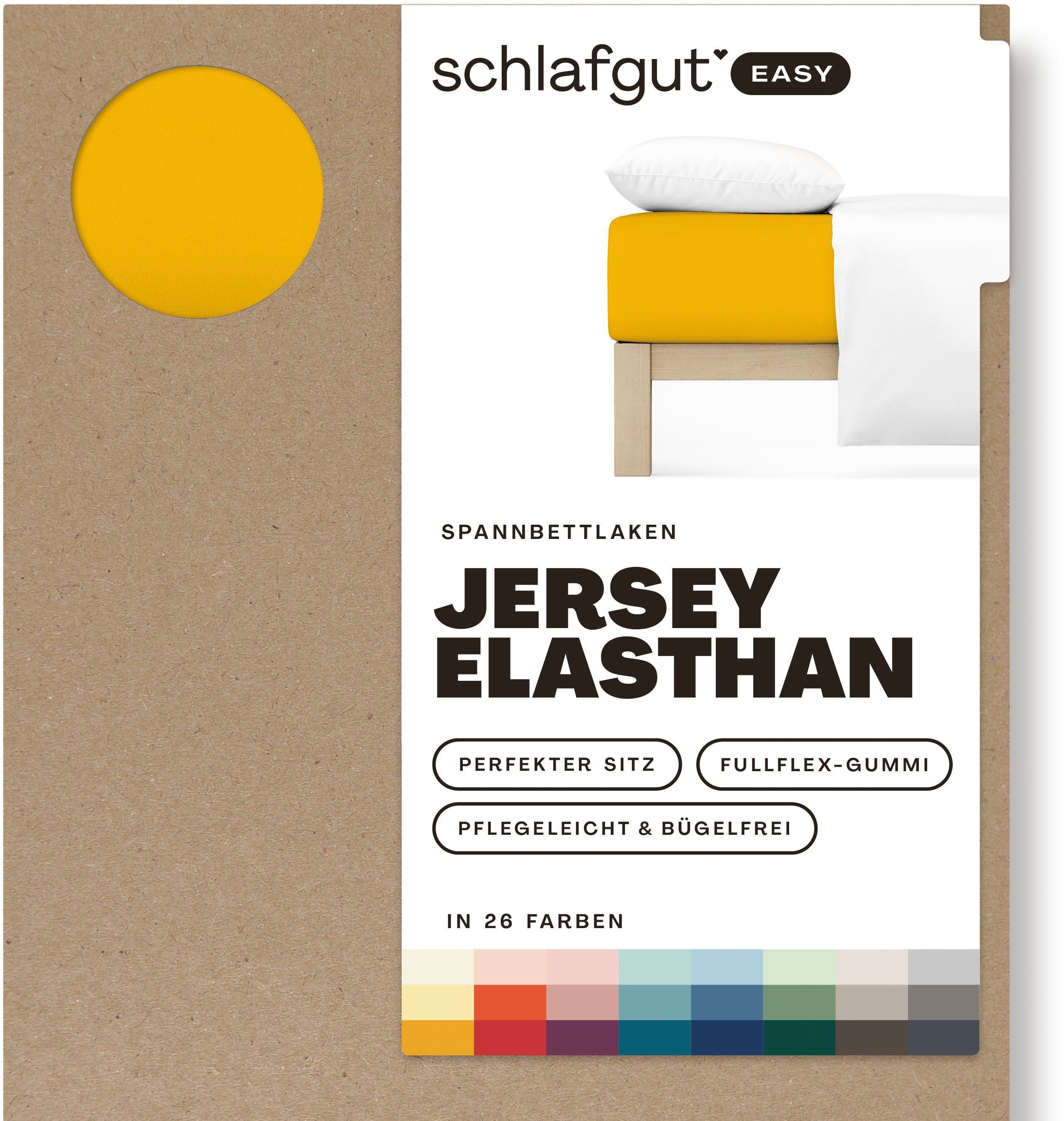 Schlafgut Hoeslaken EASY jersey elastaan MADE IN GREEN by OEKO-TEX® (1 stuk)