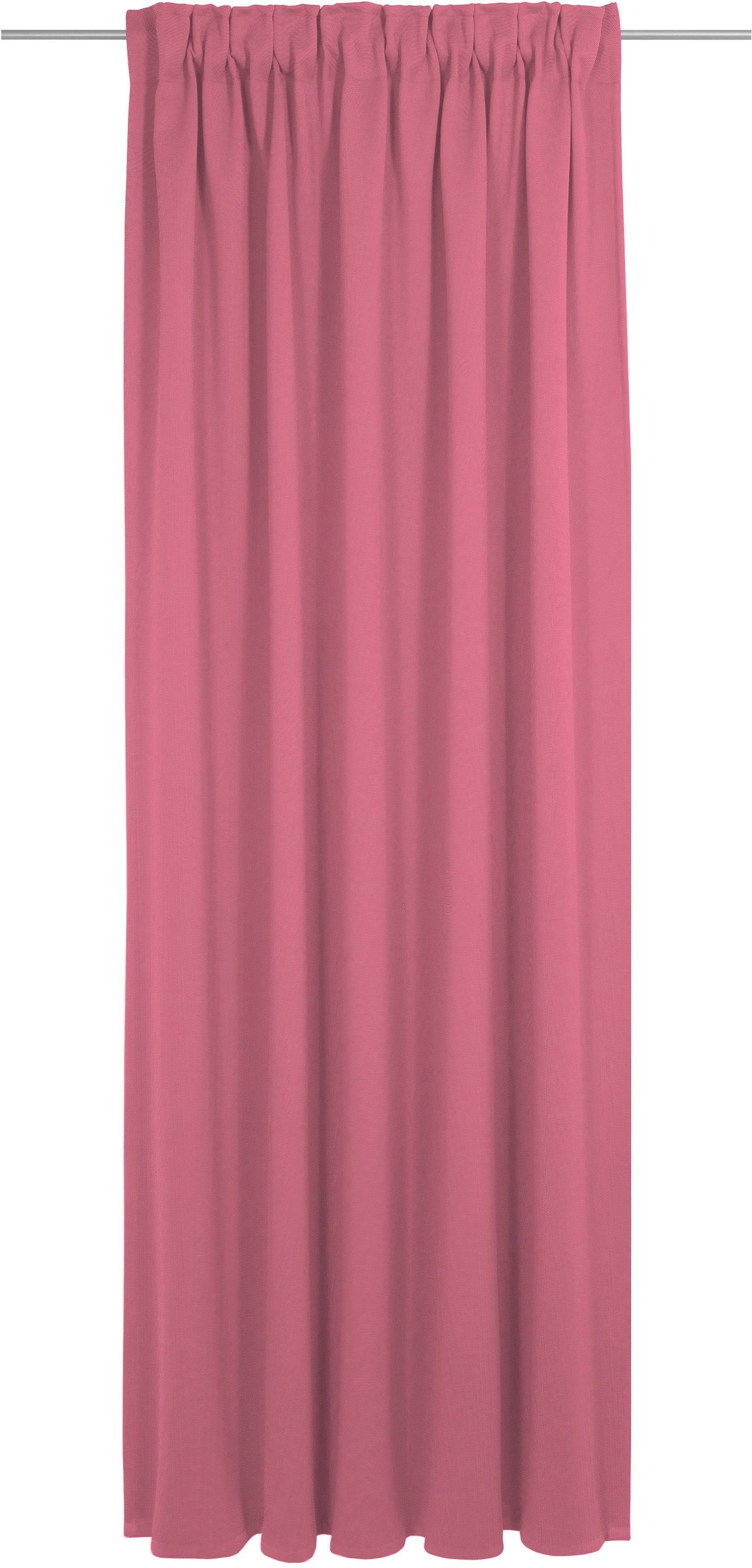 Adam Gordijn Uni Collection duurzaam van bio-katoen (1 stuk) kant & klaar gordijnen maat 142 cm x 225 cm roze