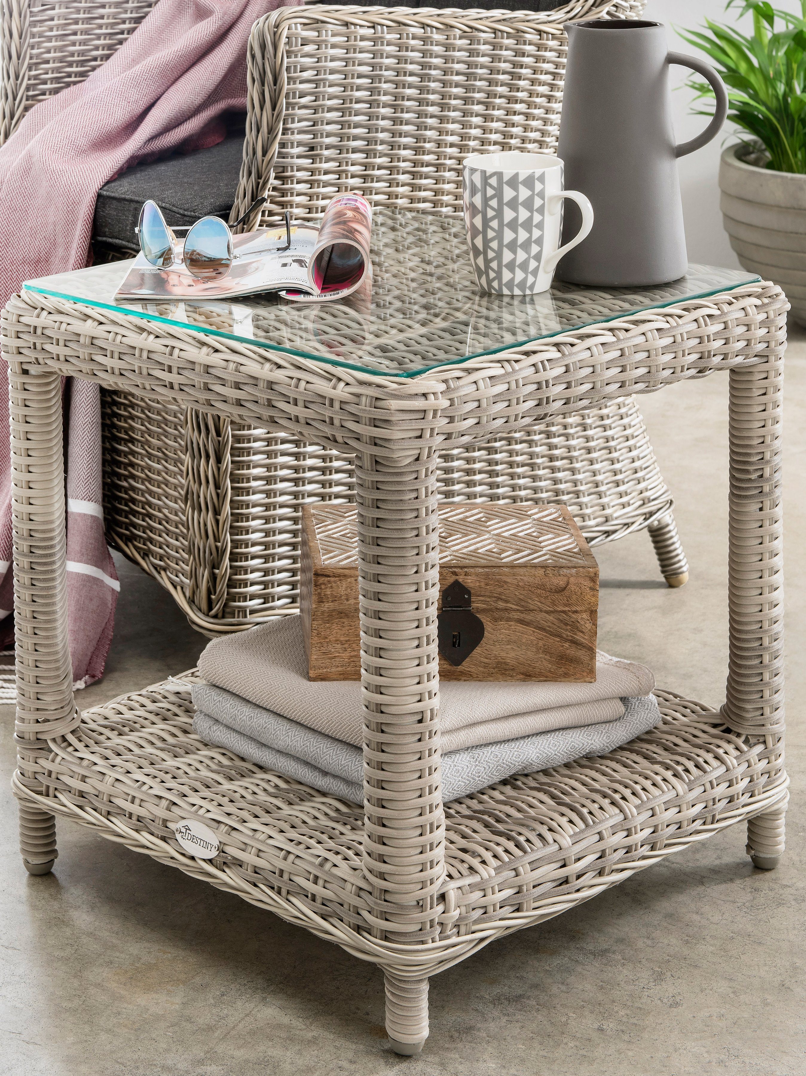 Destiny Tuinset CASA MERANO Aluminium, polyrotan (set, 4-delig)