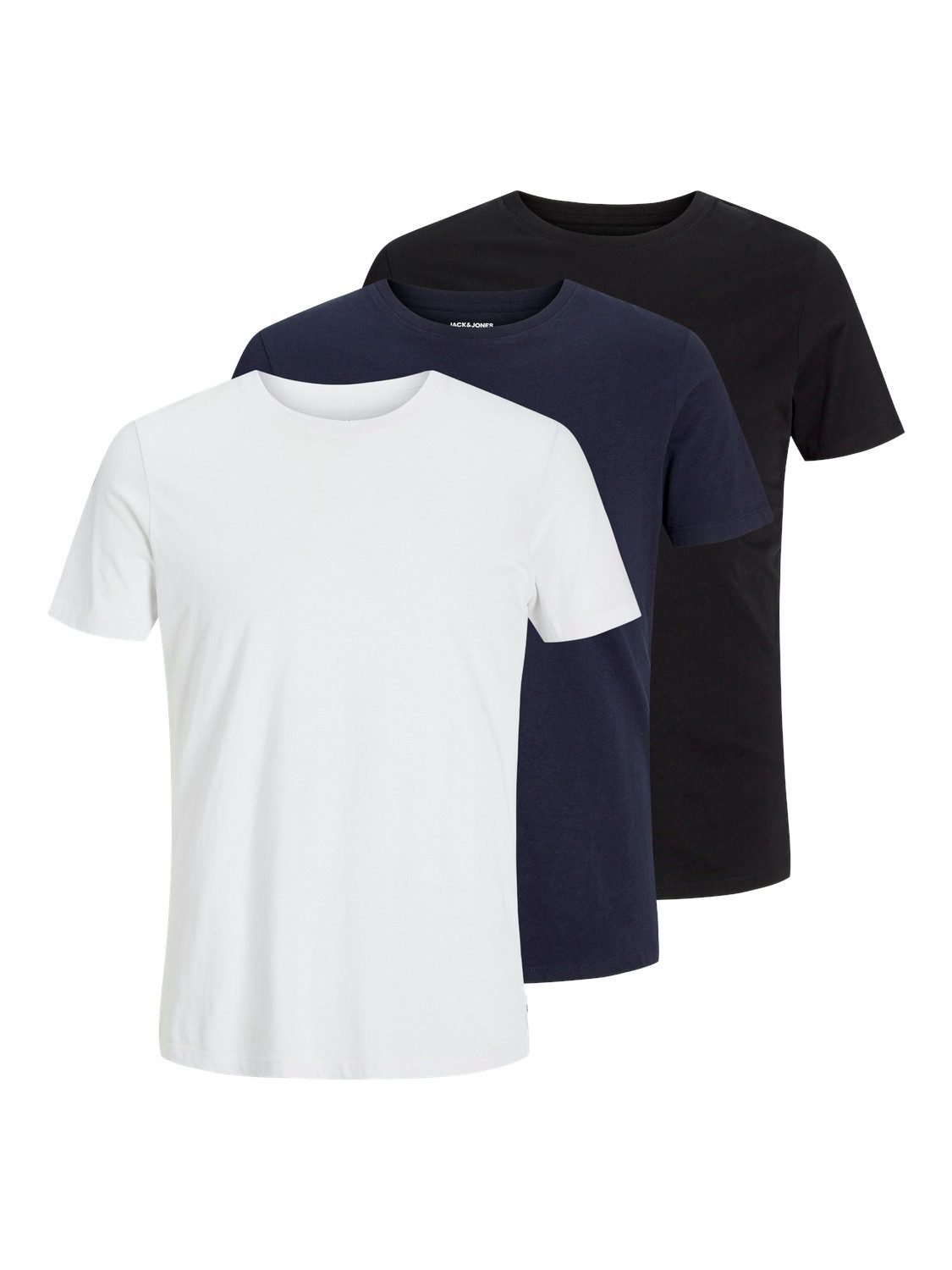 Jack & Jones Shirt met ronde hals JJEORGANIC BASIC TEE SS O-NE 3PK MP NOOS (set, 3-delig)