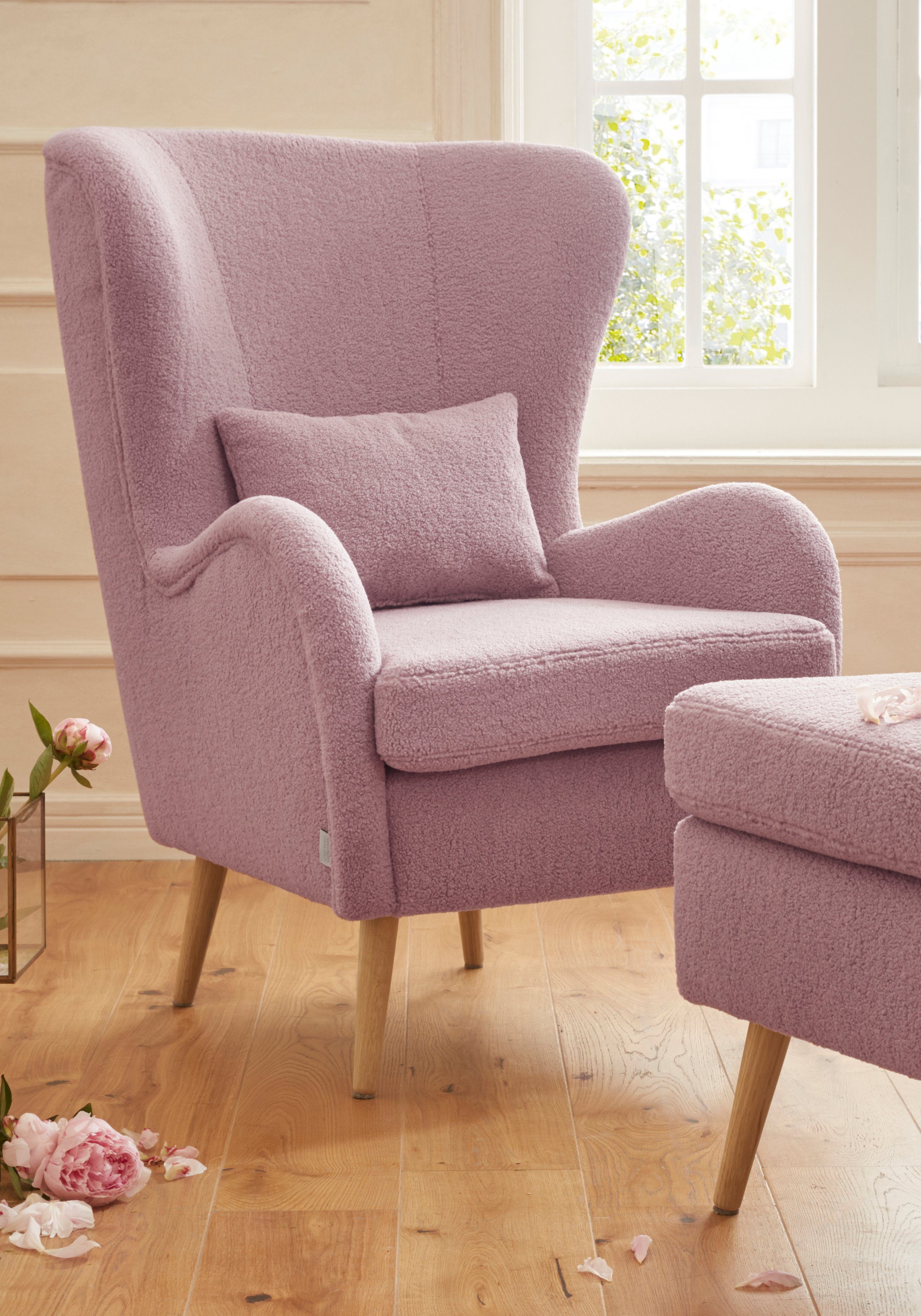 Home affaire Fauteuil Sallito, oorfauteuil, TV-stoel voor woonkamer, ook in velours cord