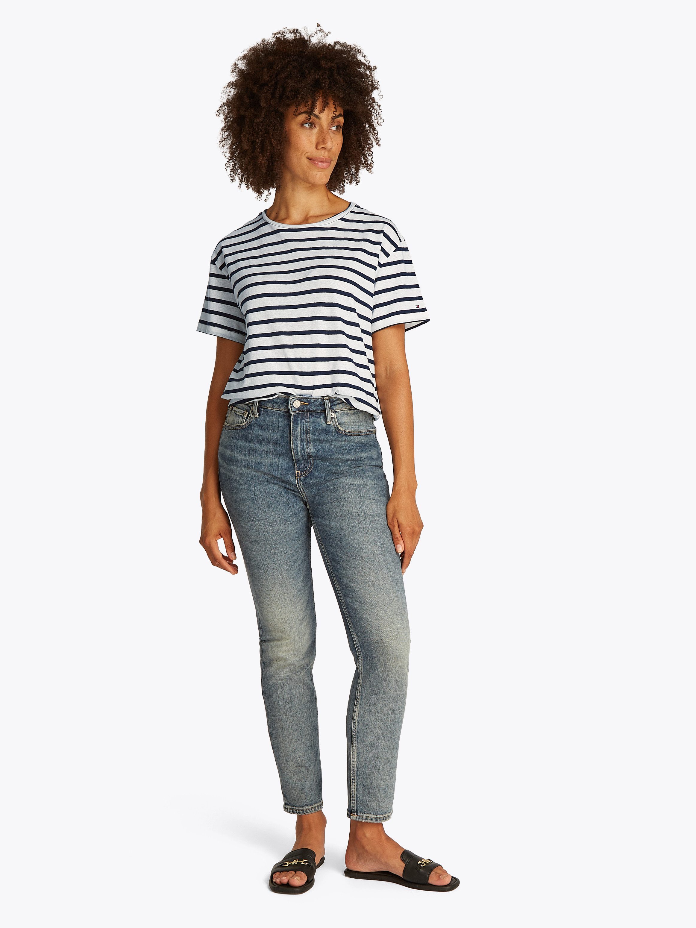 Tommy Hilfiger Shirt met korte mouwen MODERN CO LINEN C-NK SS