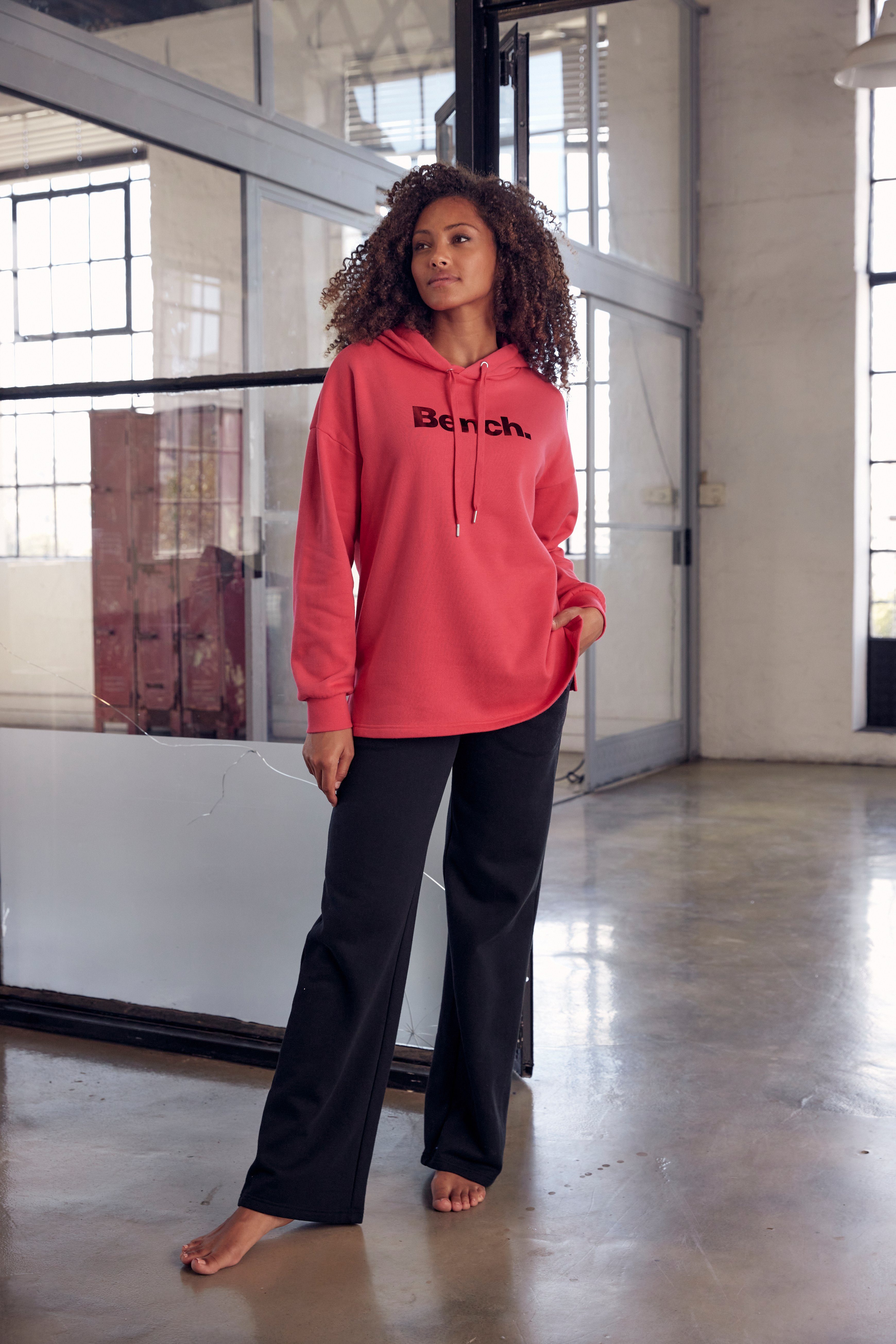 Bench. Loungewear Hoodie met glanzende logoprint, loungewear