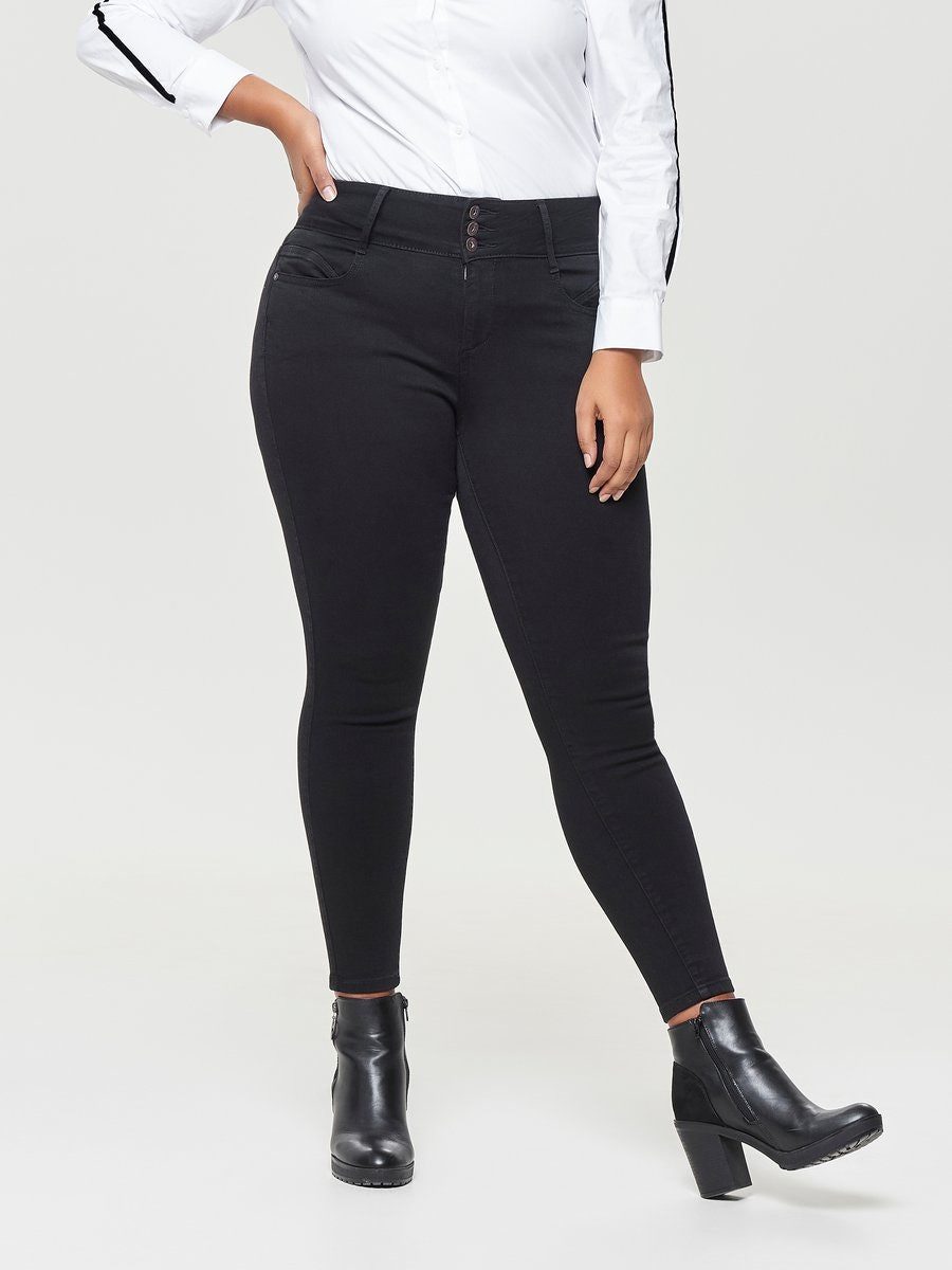 ONLY CARMAKOMA Skinny fit jeans CARANNA LIFE HW SK ANK JEANS BLACK NOOS