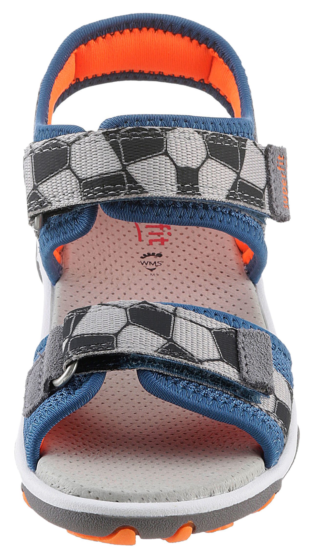Superfit Sandalen MIKE 3.0 WMS: middel Buitensandaal met klittenband, voetbal logo, maat sjabloon om te downloaden