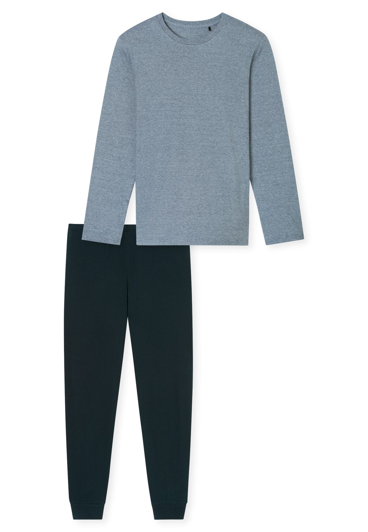 Schiesser Pyjama Casual Essentials met fijne, gebreide ringen
