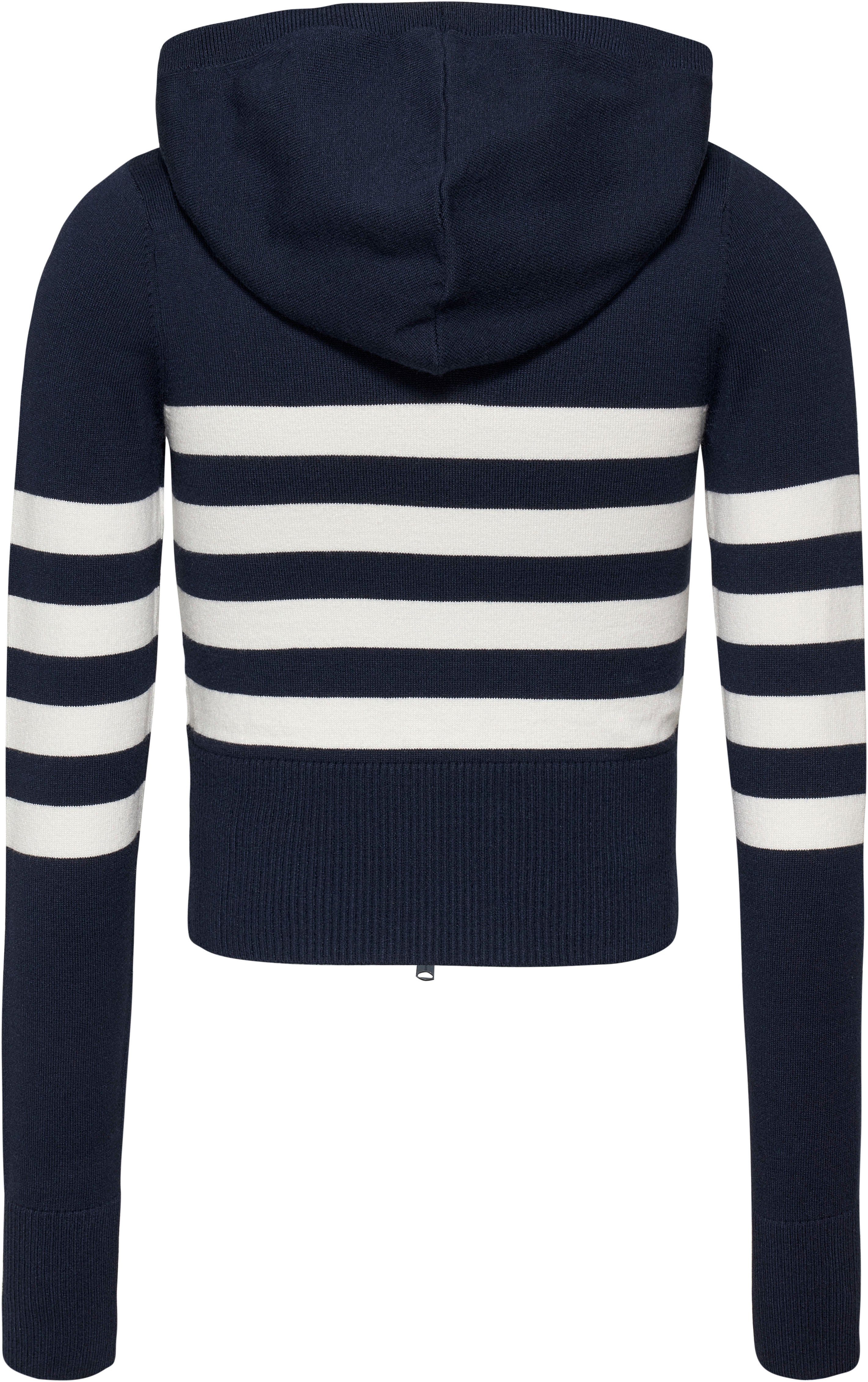 TOMMY JEANS Sweatvest TJW STRIPE ZIP THRU BADGE HOOD