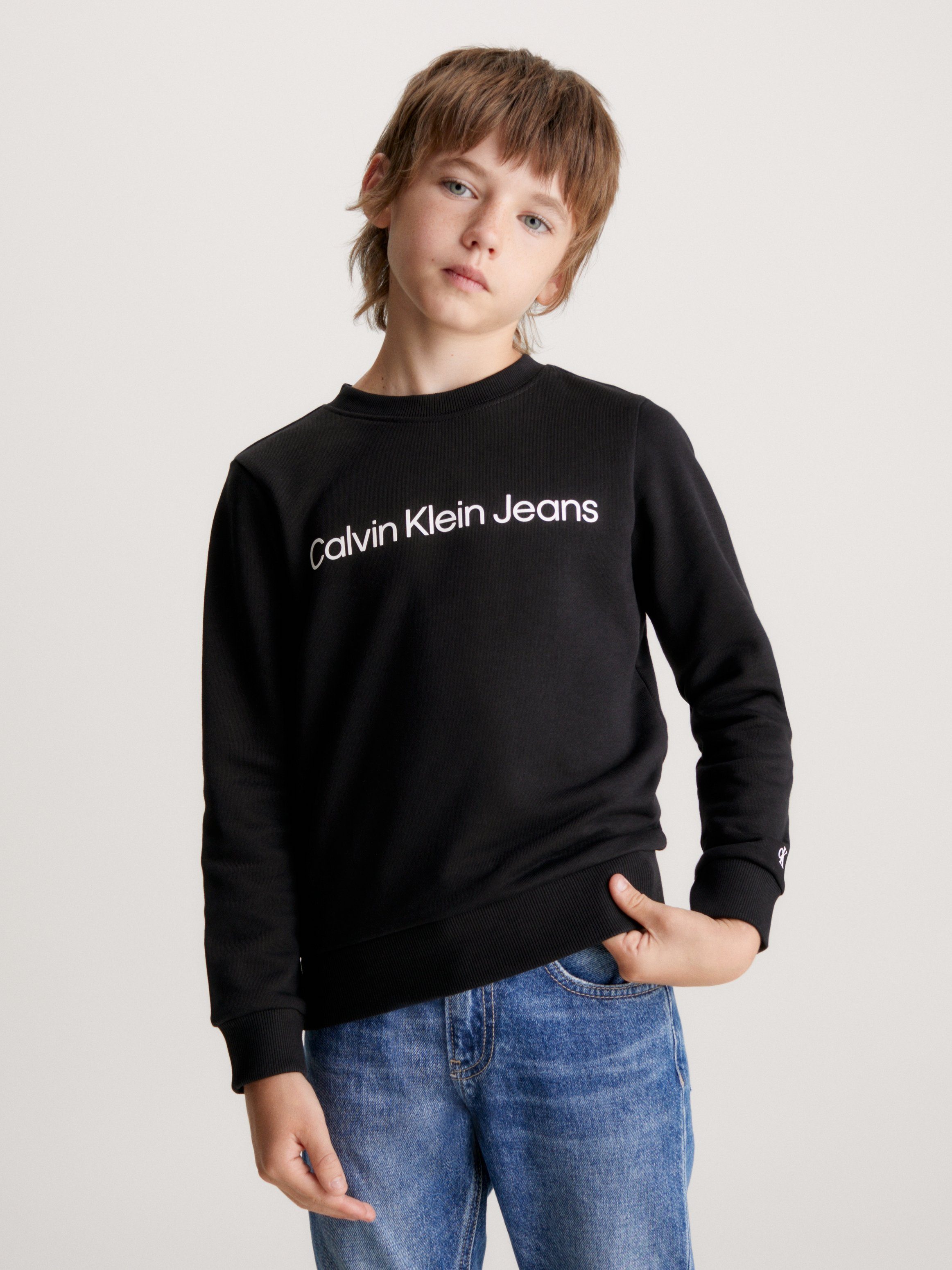 Calvin Klein Sweatshirt INST. LOGO REGULAR CN voor kinderen tot 16 jaar