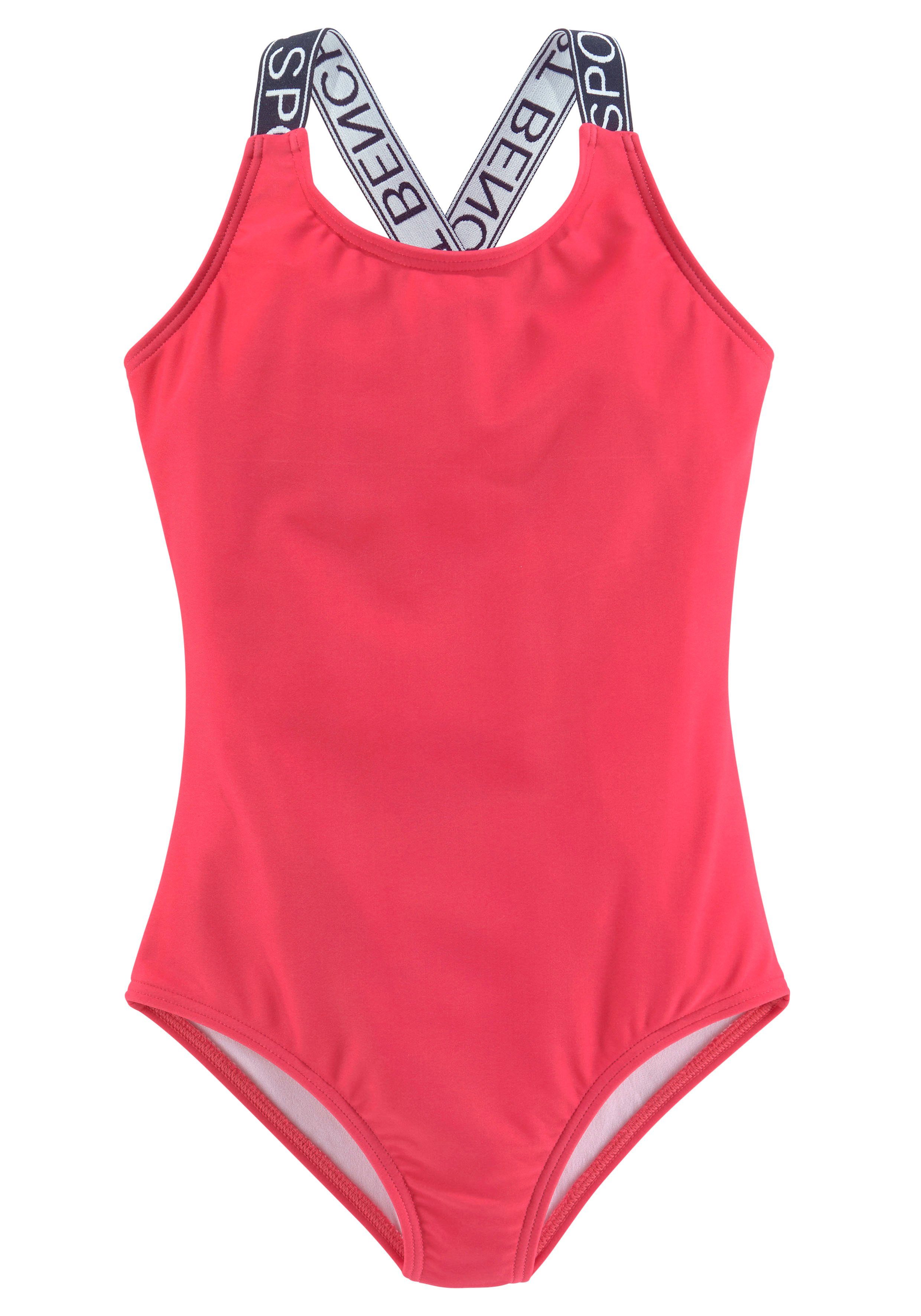 Bench. Badpak Yva Kids in een sportief design en kleuren meisjes badpakken maat 158/164 roze