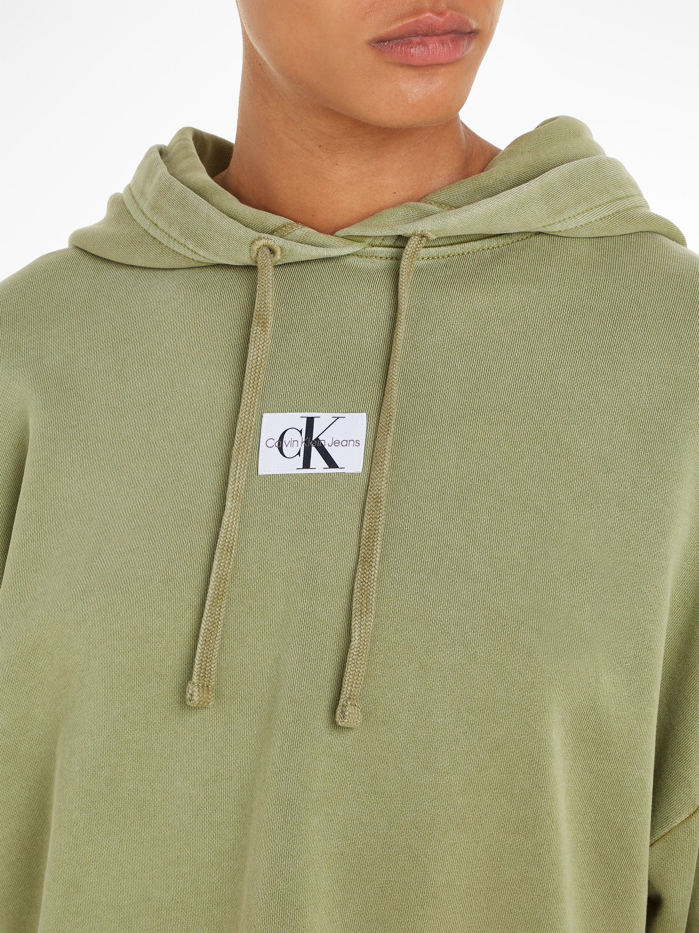 Calvin Klein Hoodie WASHED WOVEN LABEL HOODIE