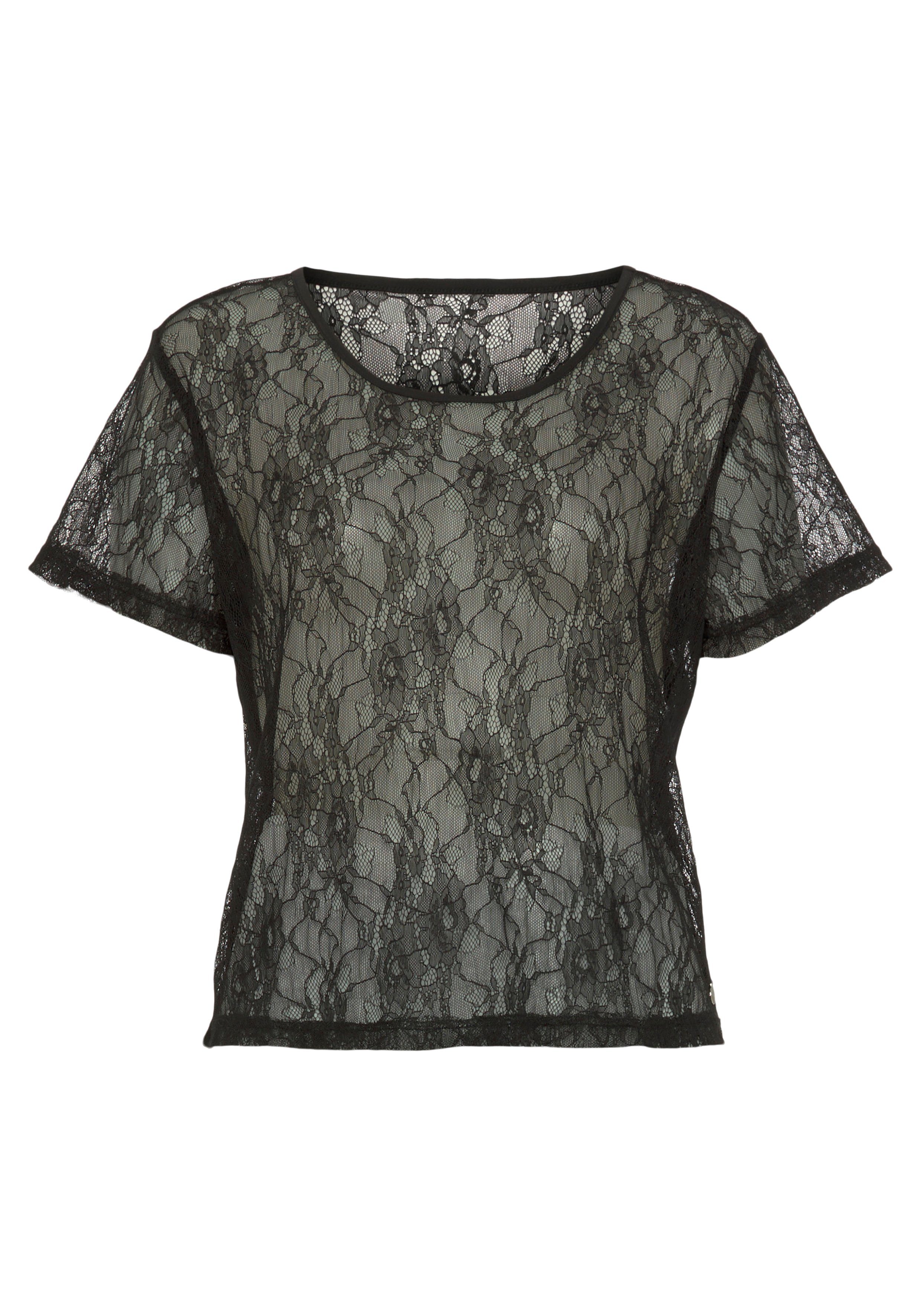 Vivance Dreams Pyjama transparante elastische kant (set, 2-delig)