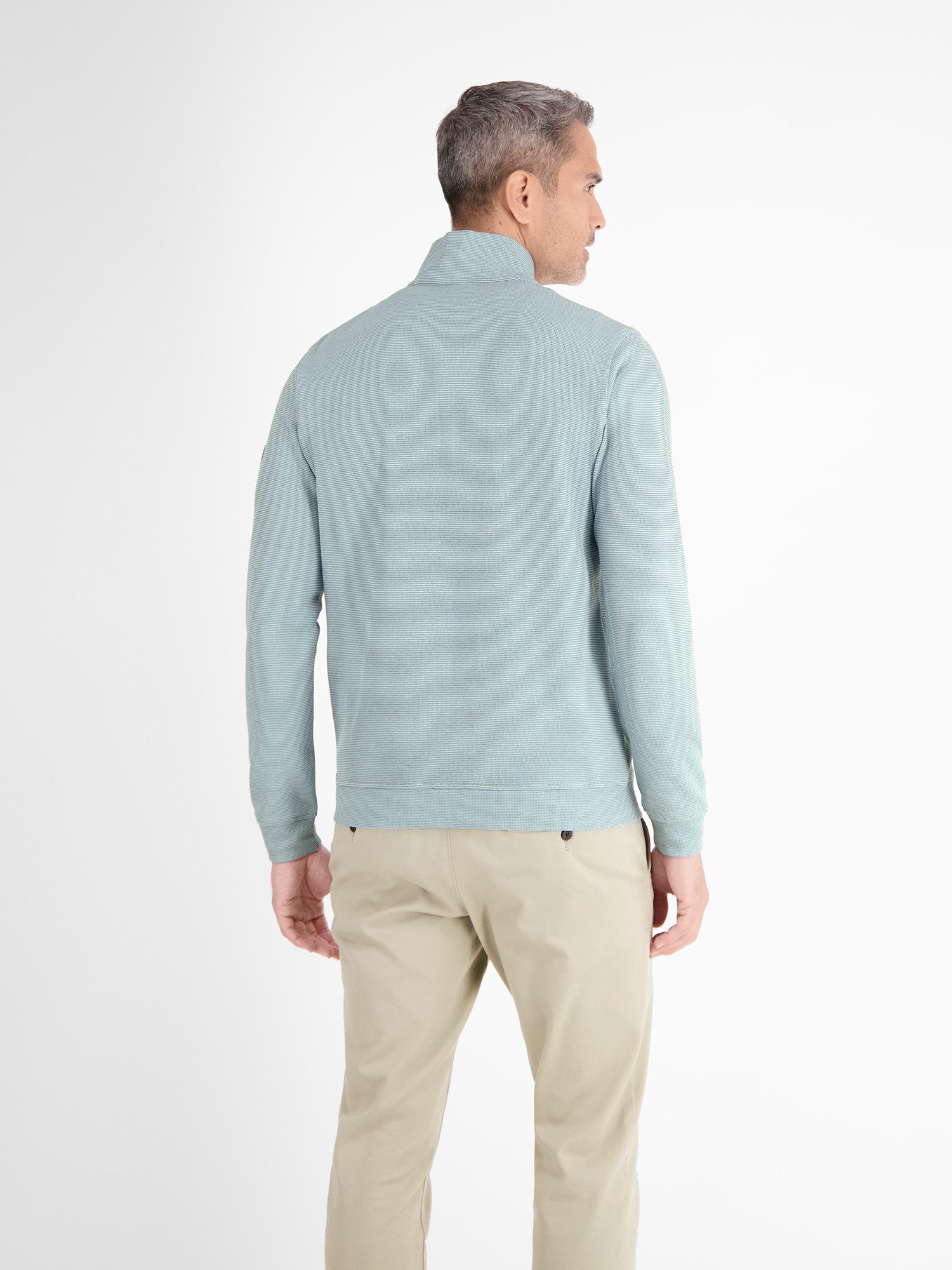 Lerros Sweatshirt LERROS effen brei troyer voor heren