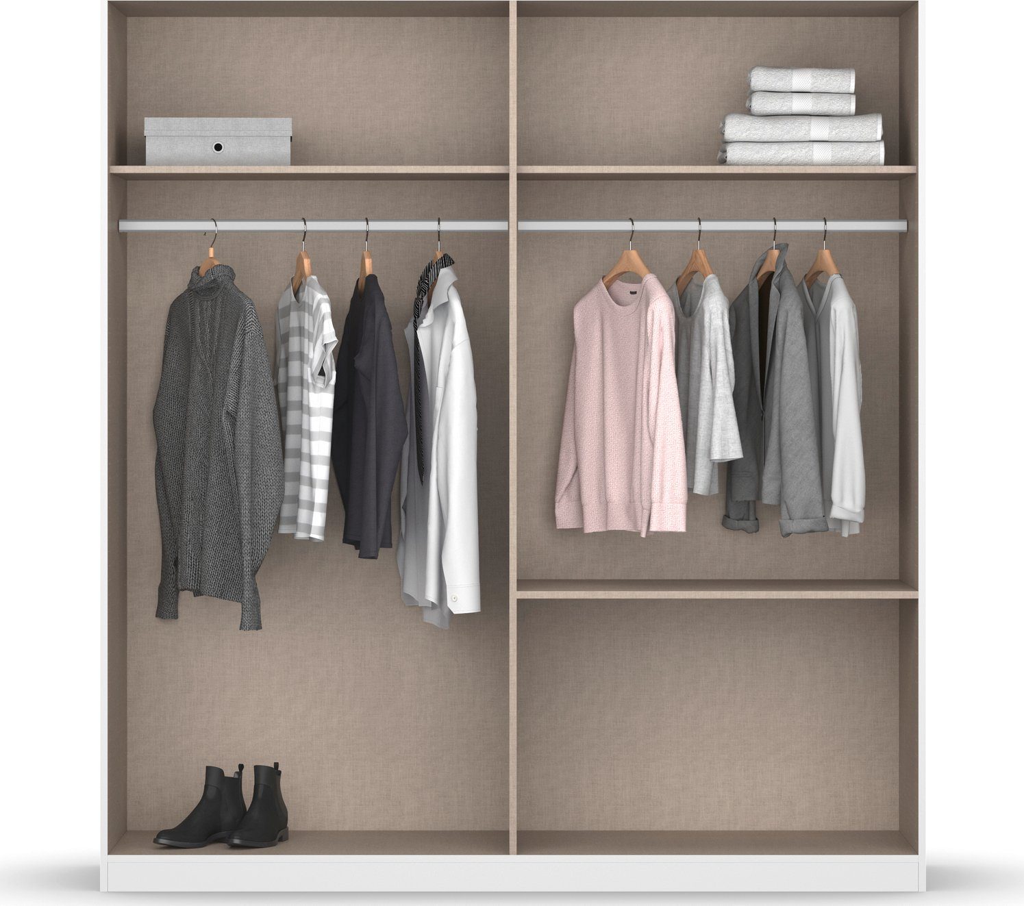 Slaapkamerserie Compleet slaapkamer Challenger (Set van 4 delen) Kast 2 breedtes, bed 3 breedtes, 2 nachttafels MADE IN GERMANY