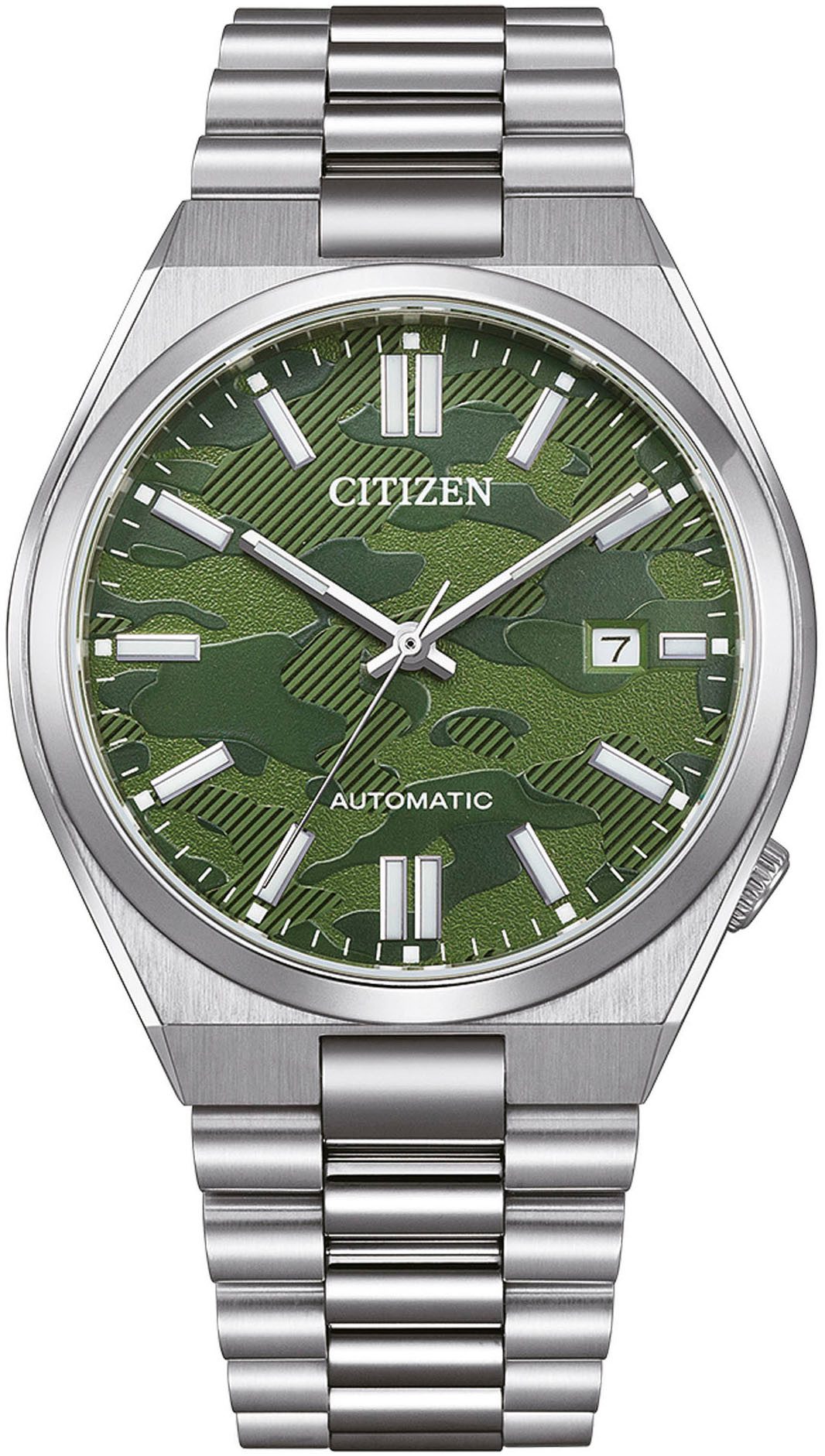 Citizen Automatisch horloge Tsuyosa Polshorloge, dameshorloge, herenhorloge, roestvrijstalen armband, saffierglas, datum