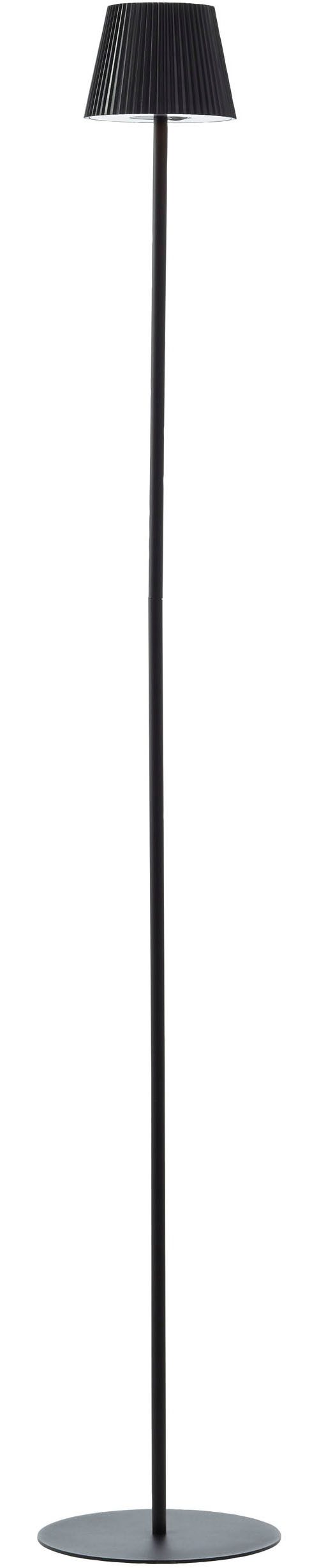 Brilliant Leuchten Led-vloerlamp voor buiten Macobo LED accu-lamp, 125 cm, 340 lm, 3000 K, touchdimmer, zwart mat (1 stuk)
