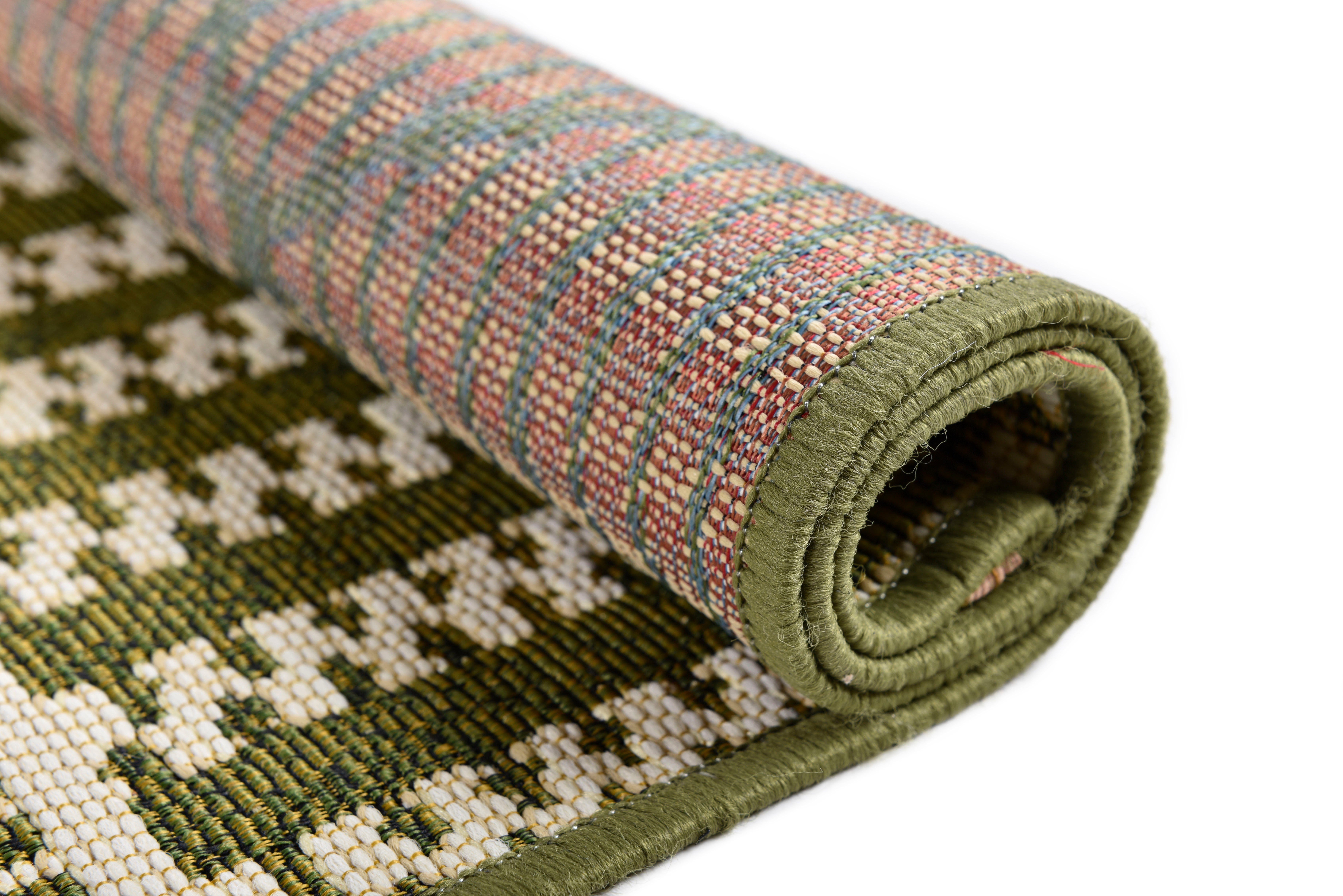 TOM TAILOR HOME Vloerkleed Funky Outdoor Geometric Platweefsel, modern ruitendesign, geschikt voor buiten, woonkamer