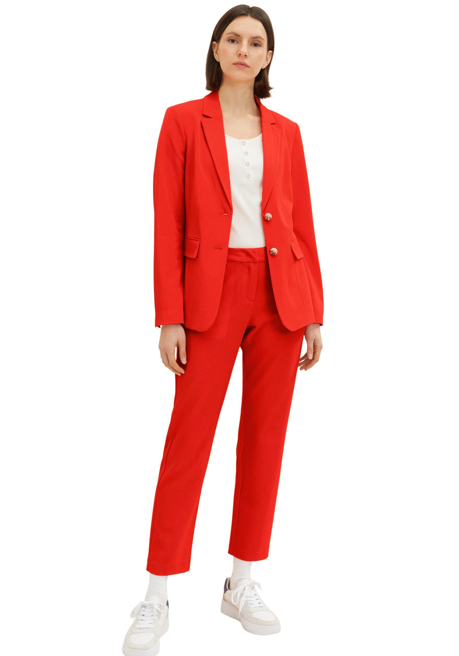 Tom Tailor Lange blazer in licht getailleerde snit