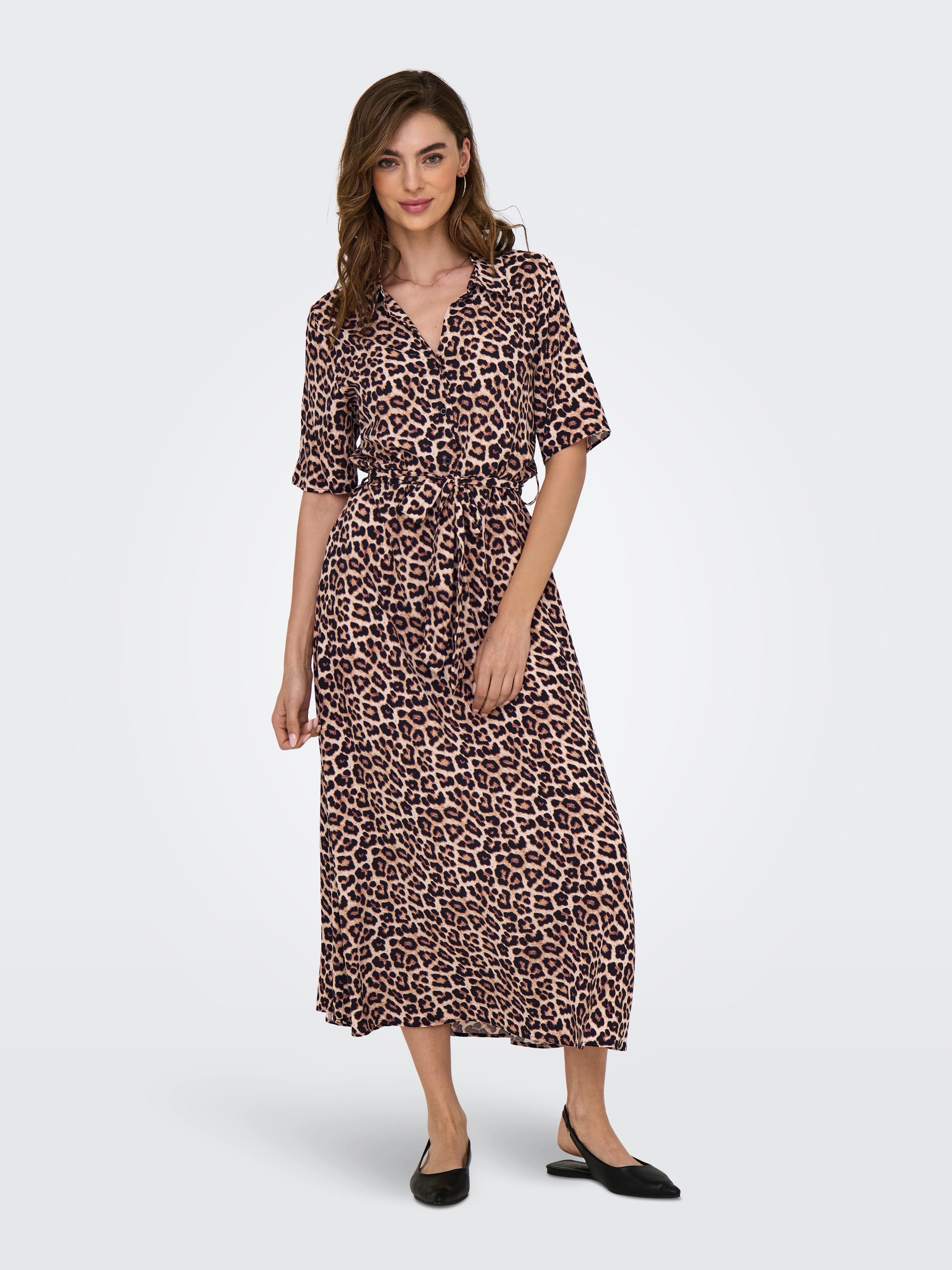 JDY Jurk met overhemdkraag JDYSTARSEZEN LIFE 2/4 MIDIDRESS WVN NOOS
