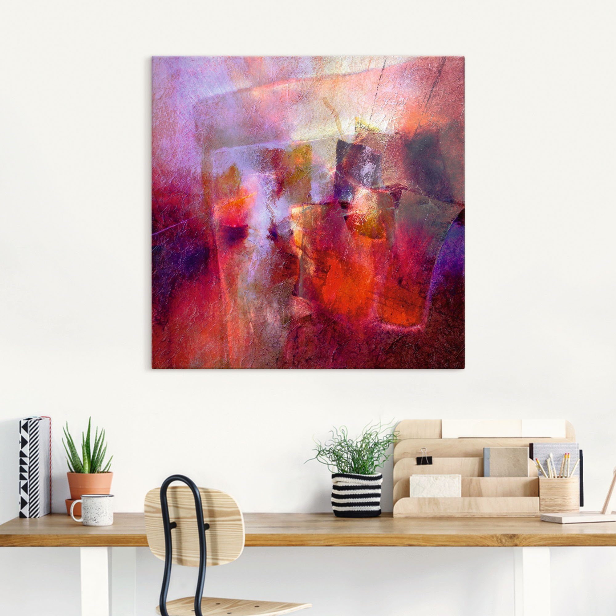 Artland Artprint Zomer abstract als artprint op linnen, poster in verschillende formaten maten