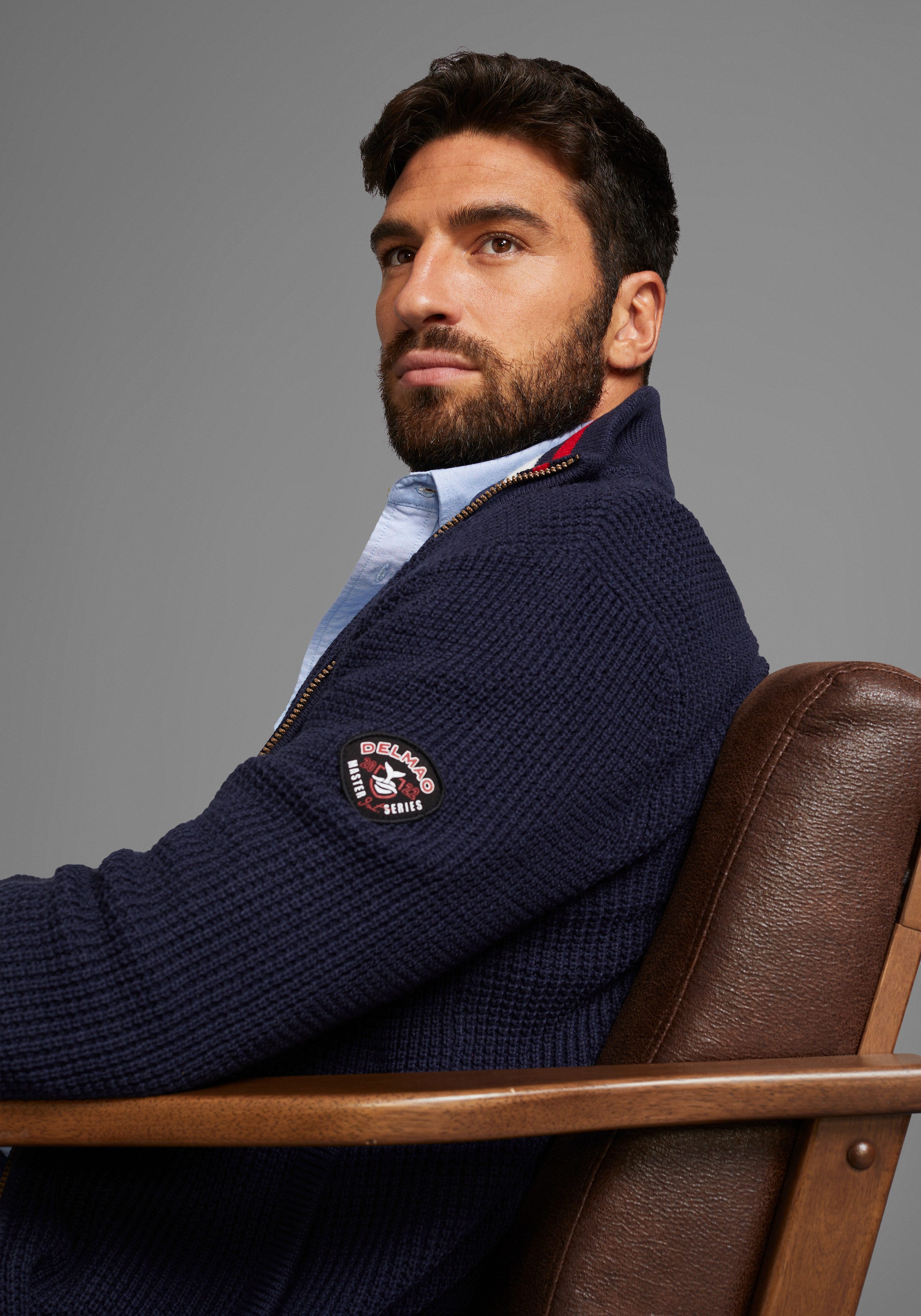 DELMAO Vest Tot maat 3XL met honingraatstructuur - nieuwe collectie