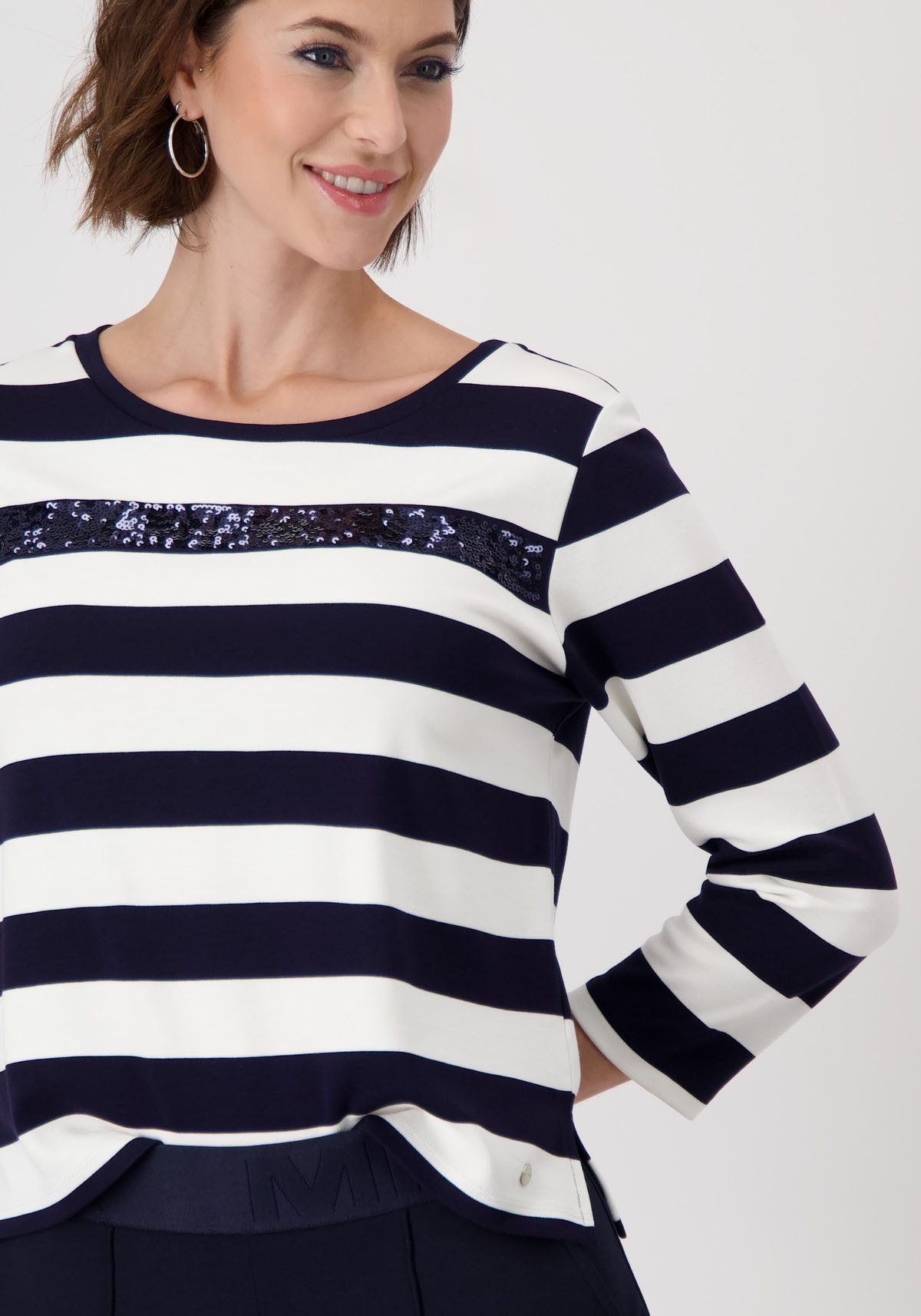 Monari Sweatshirt met pailletten